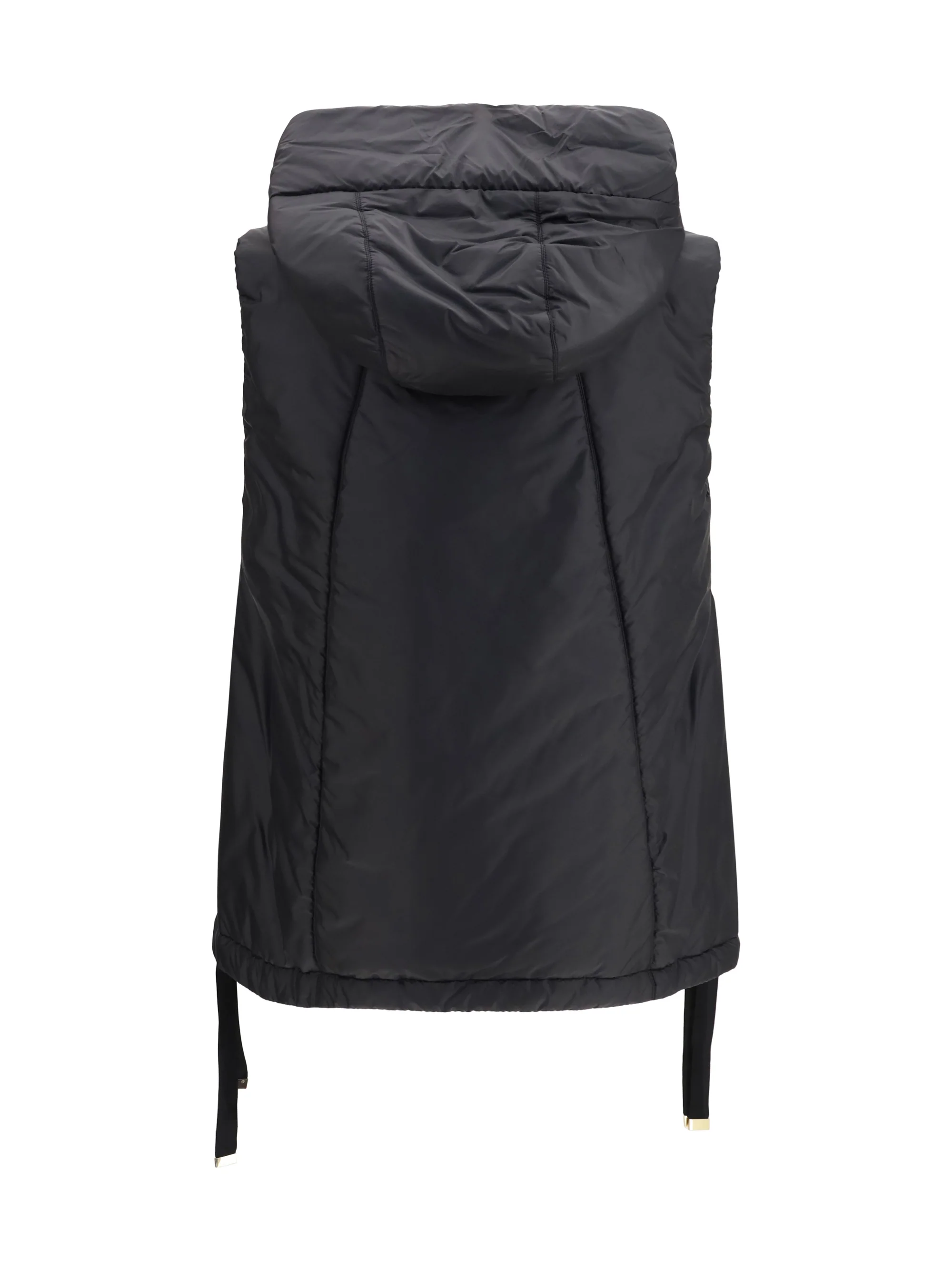 MAX MARA THE CUBE 40 hooded padded vest in water repellent canvas