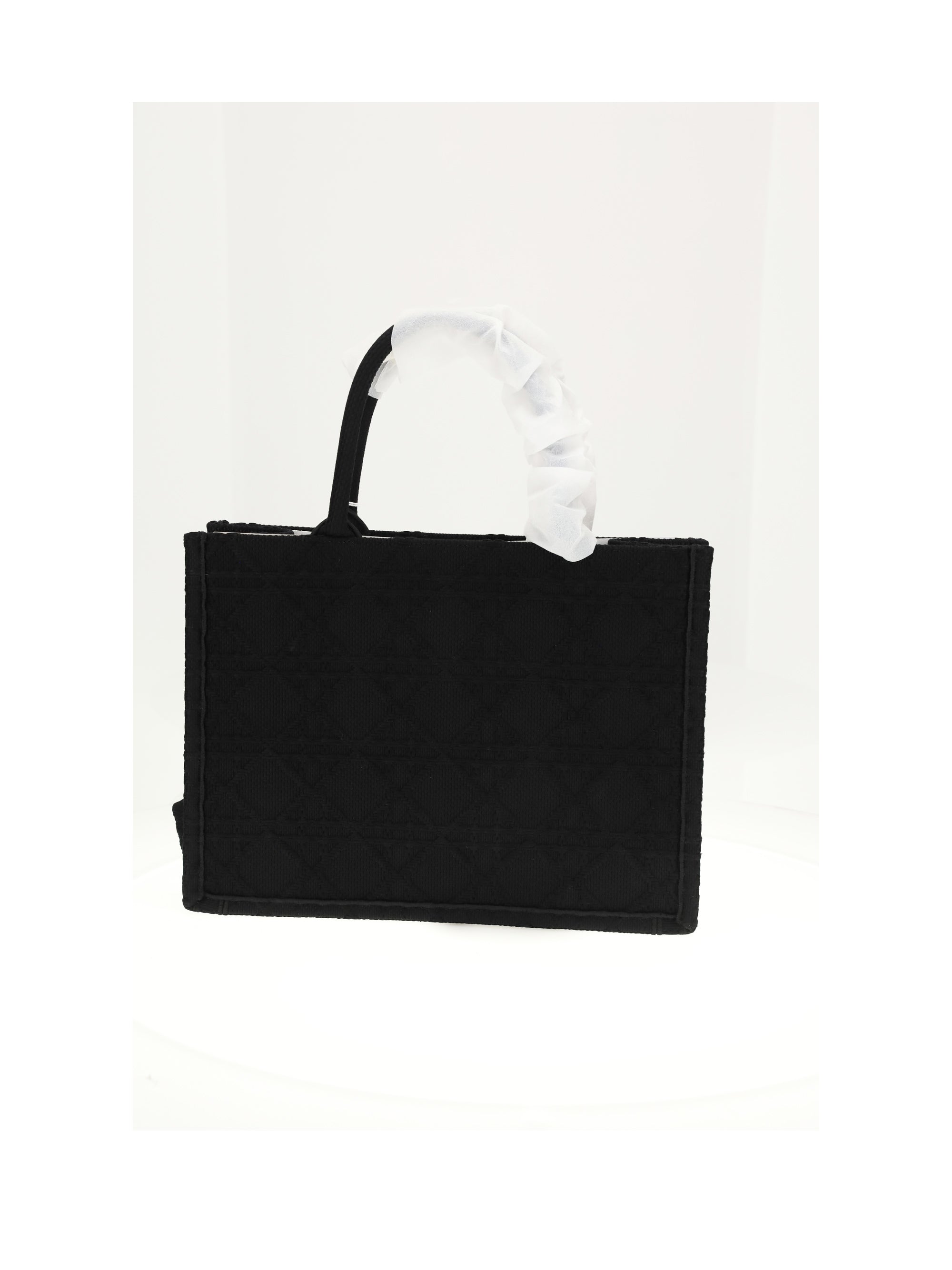 DIOR OS medium booktote raffia cannage with lady