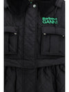 quilted hooded coat by barbour x ganni