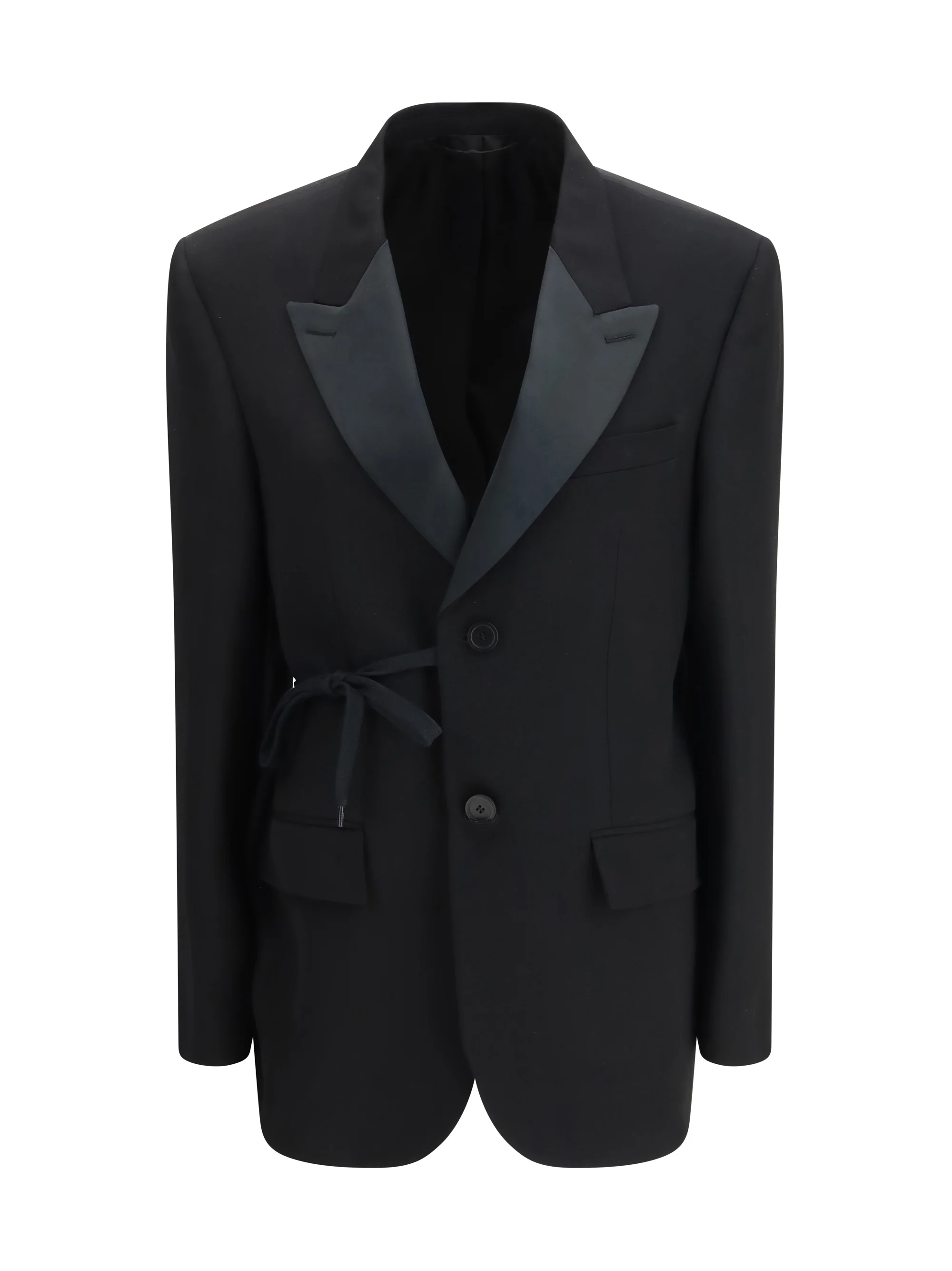 BALENCIAGA 38 wrap tailored jacket