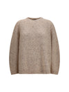 bouclé yarn sweater with lurex