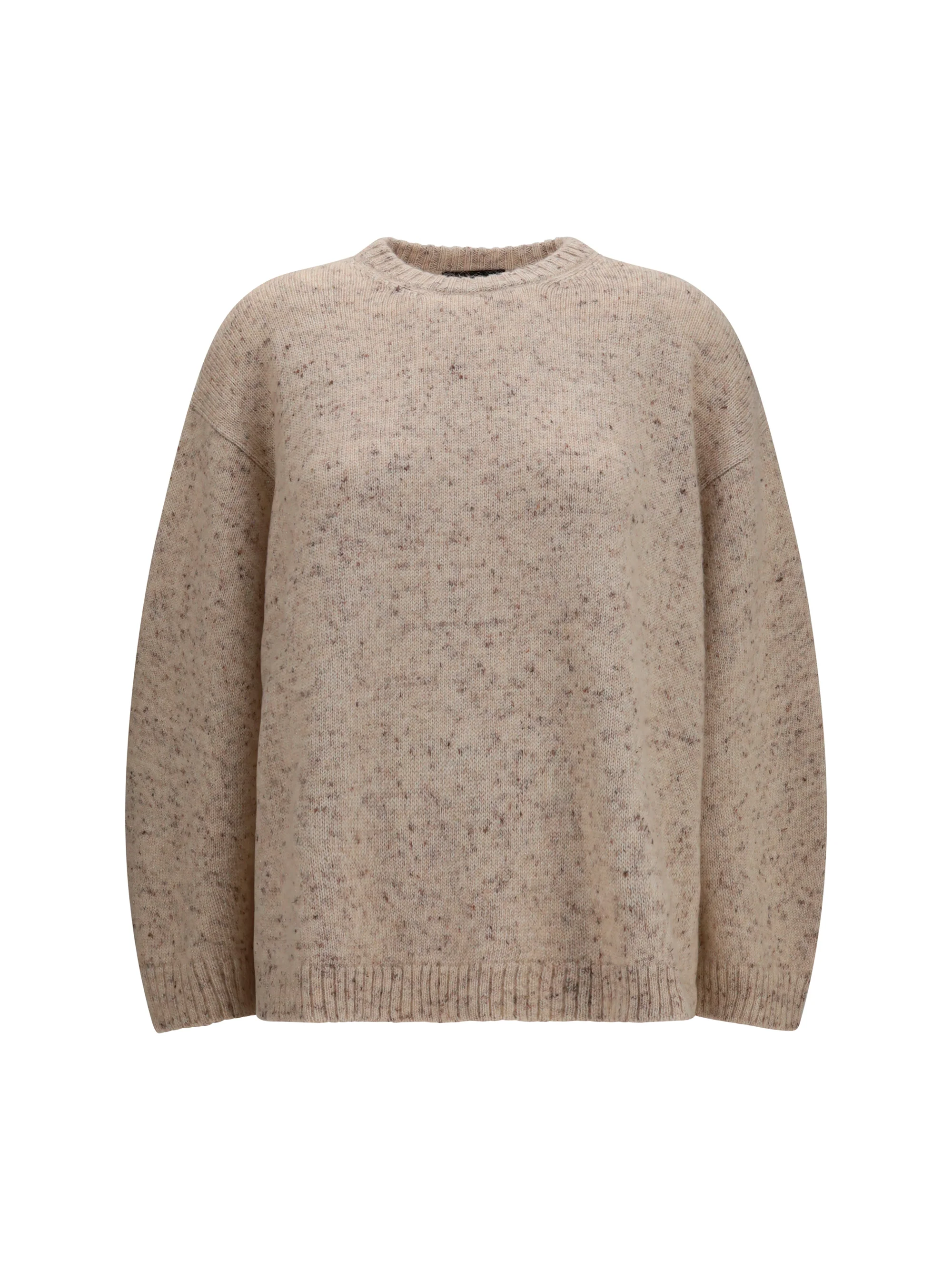 bouclé yarn sweater with lurex