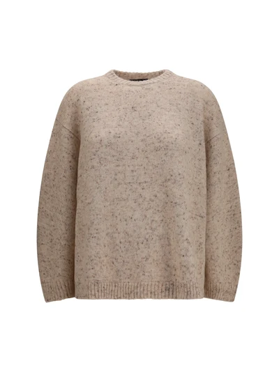 bouclé yarn sweater with lurex