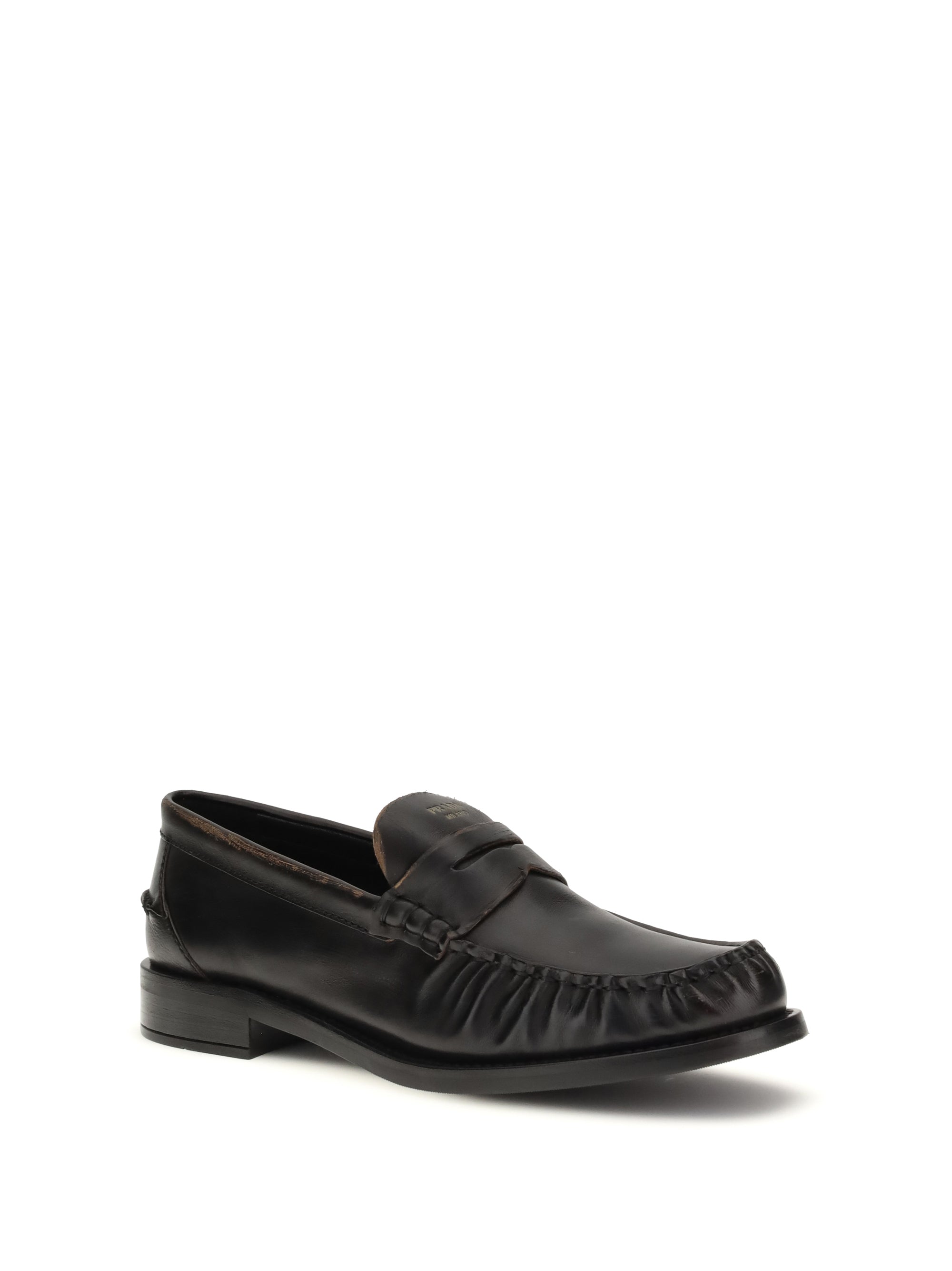 PRADA 38.5 leather loafers