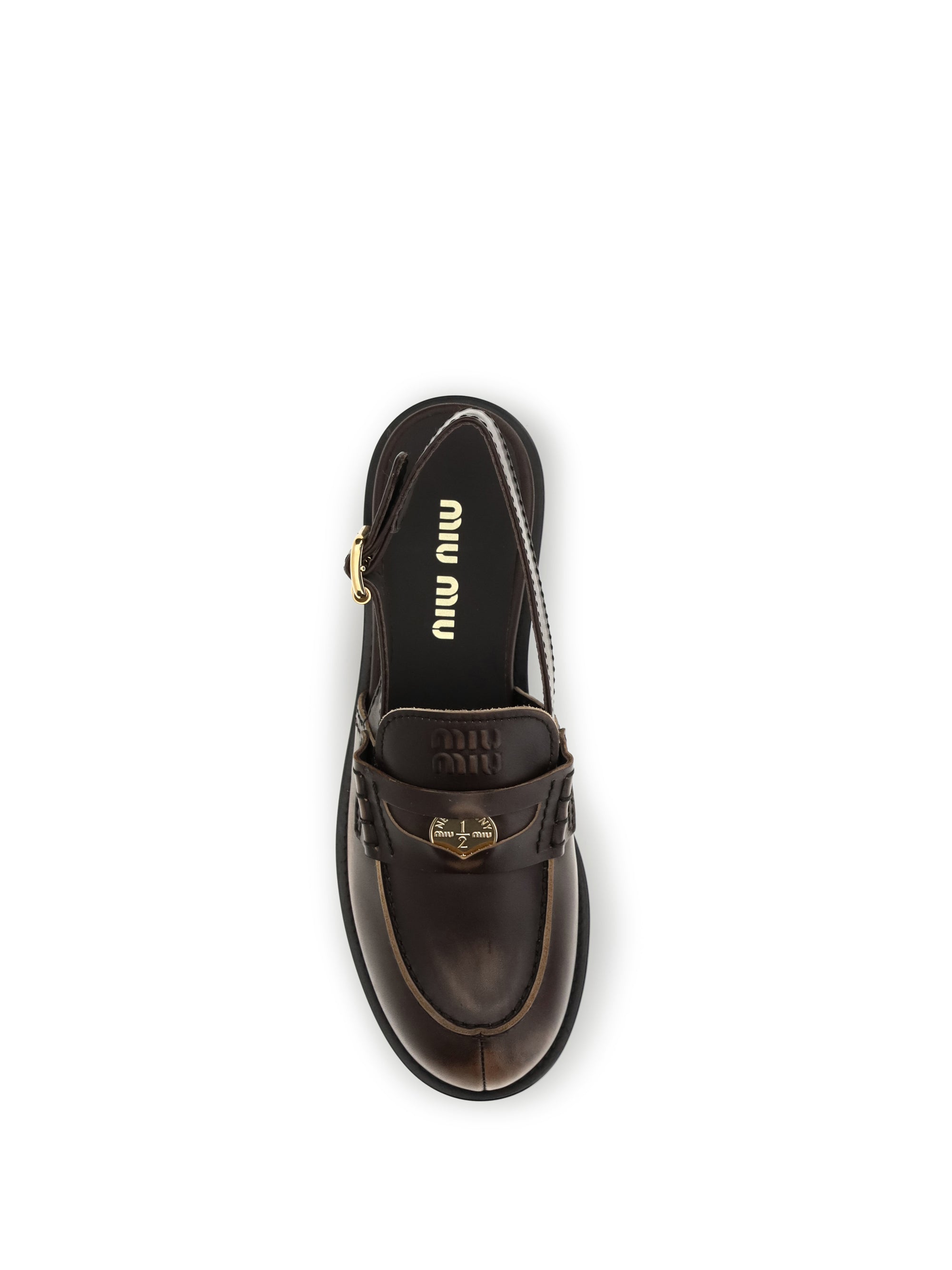buckled leather loafers