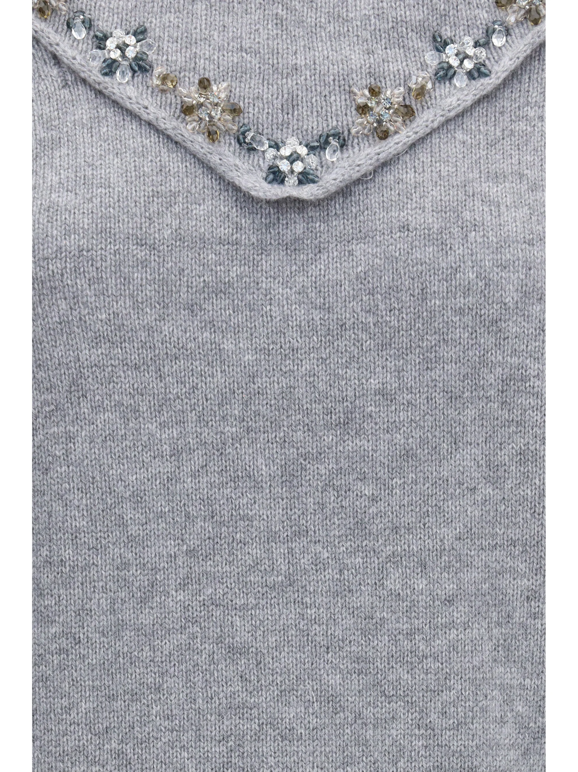 sweater with integrated scarf
