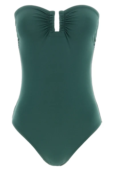 the eres cassiopee bandeau one-piece swimsuit redefines seaside elegance through