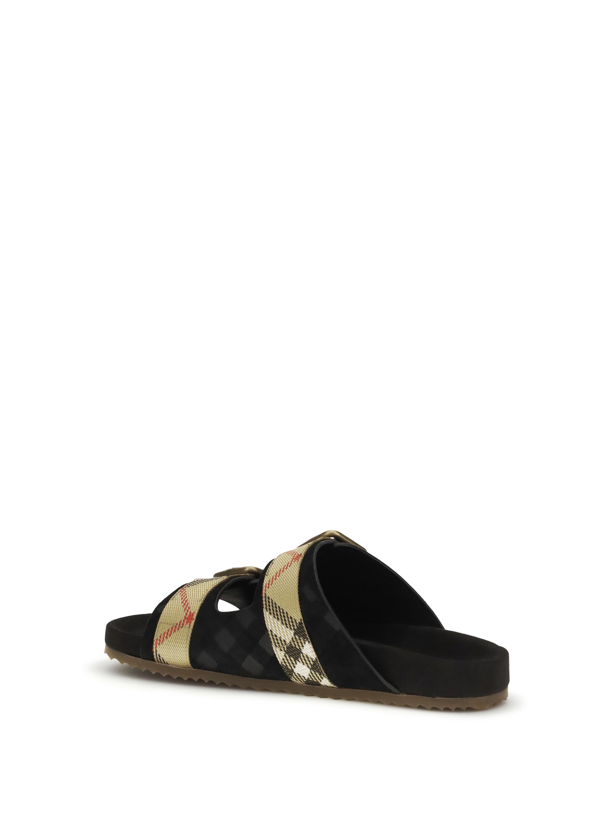 urchin suede check sandals