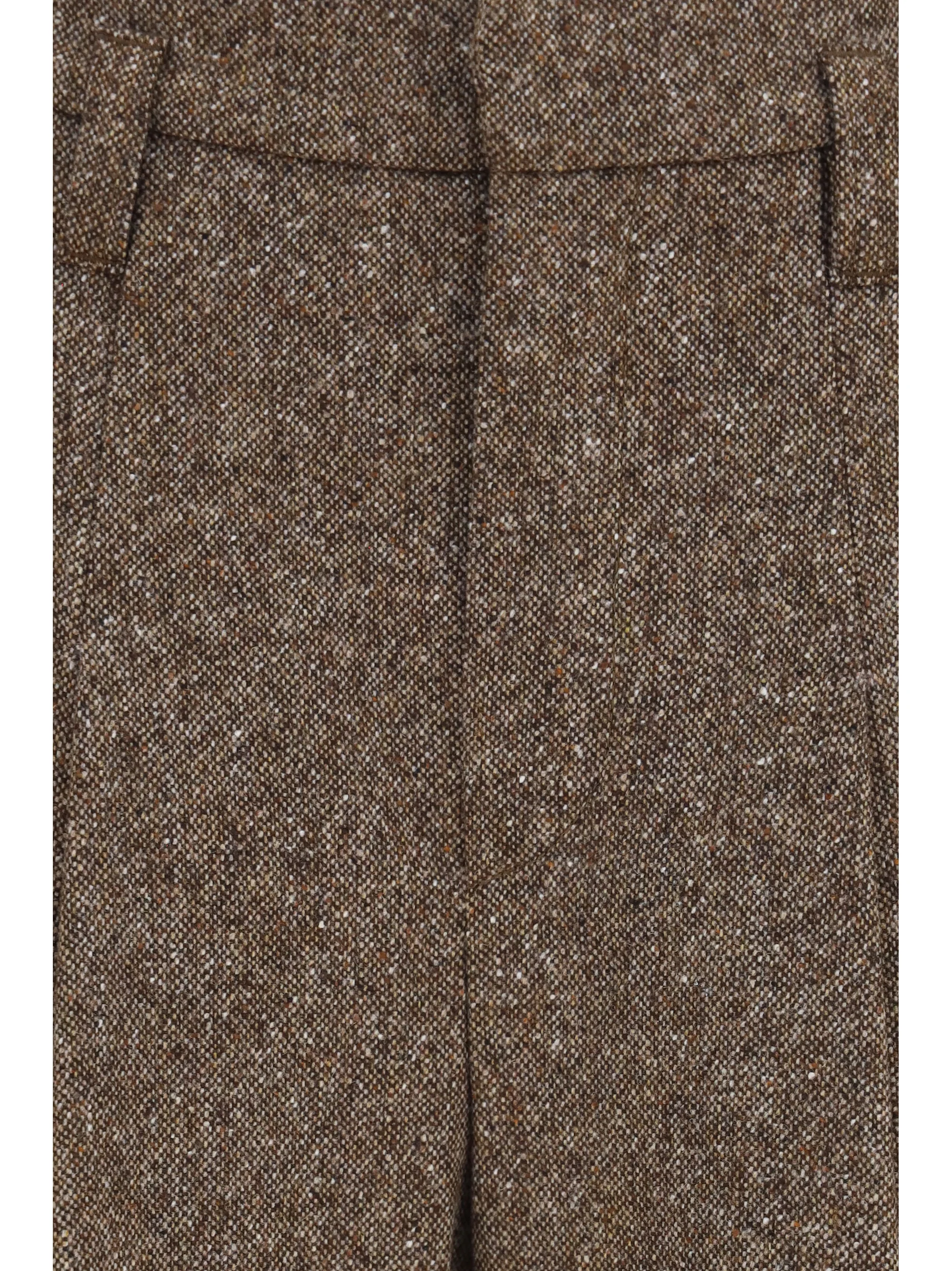 virgin wool palazzo pants with monili detail