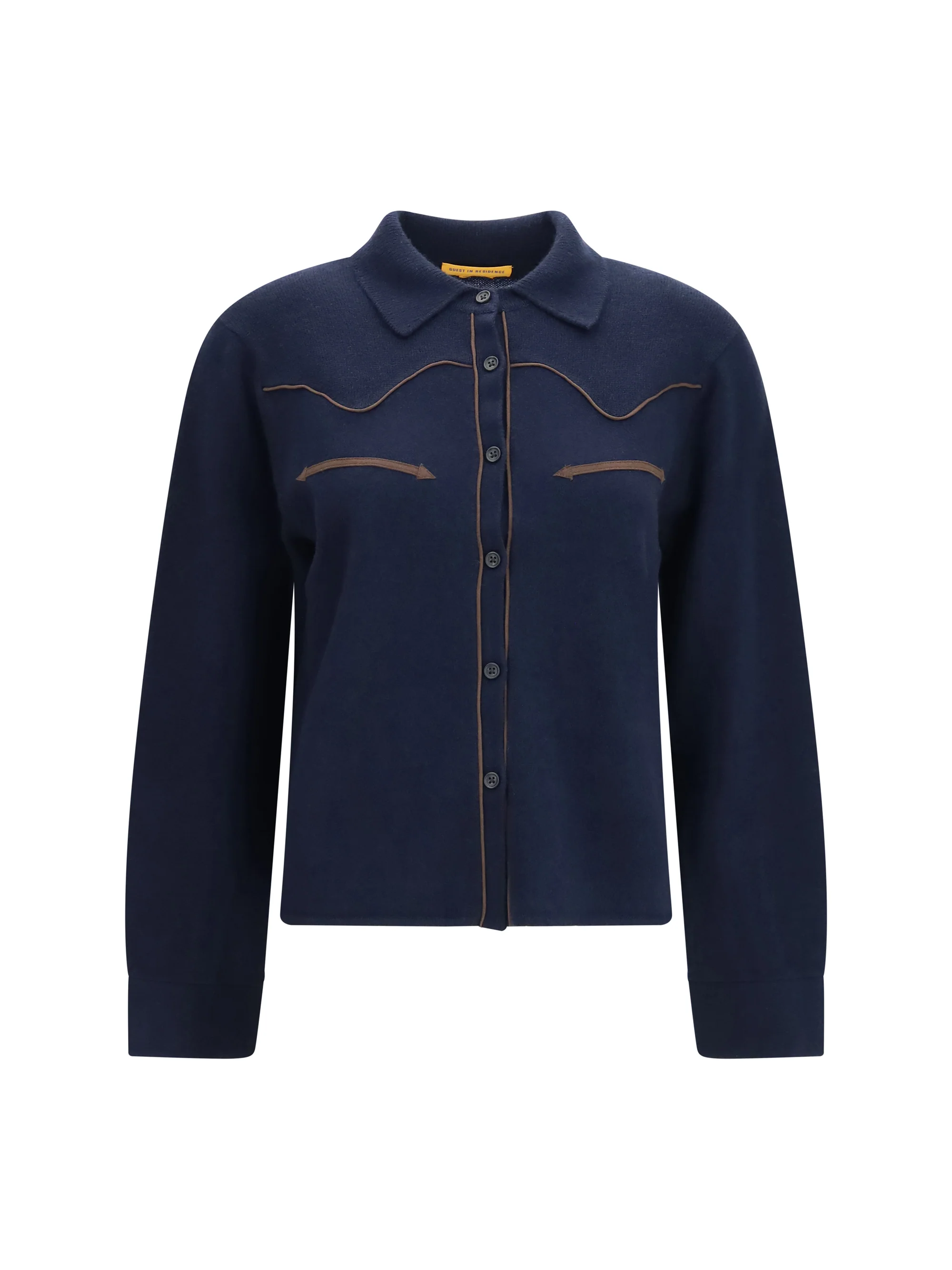 GUEST IN RESIDENCE M cropped western cashmere shirt