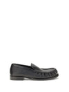 grained leather loafers