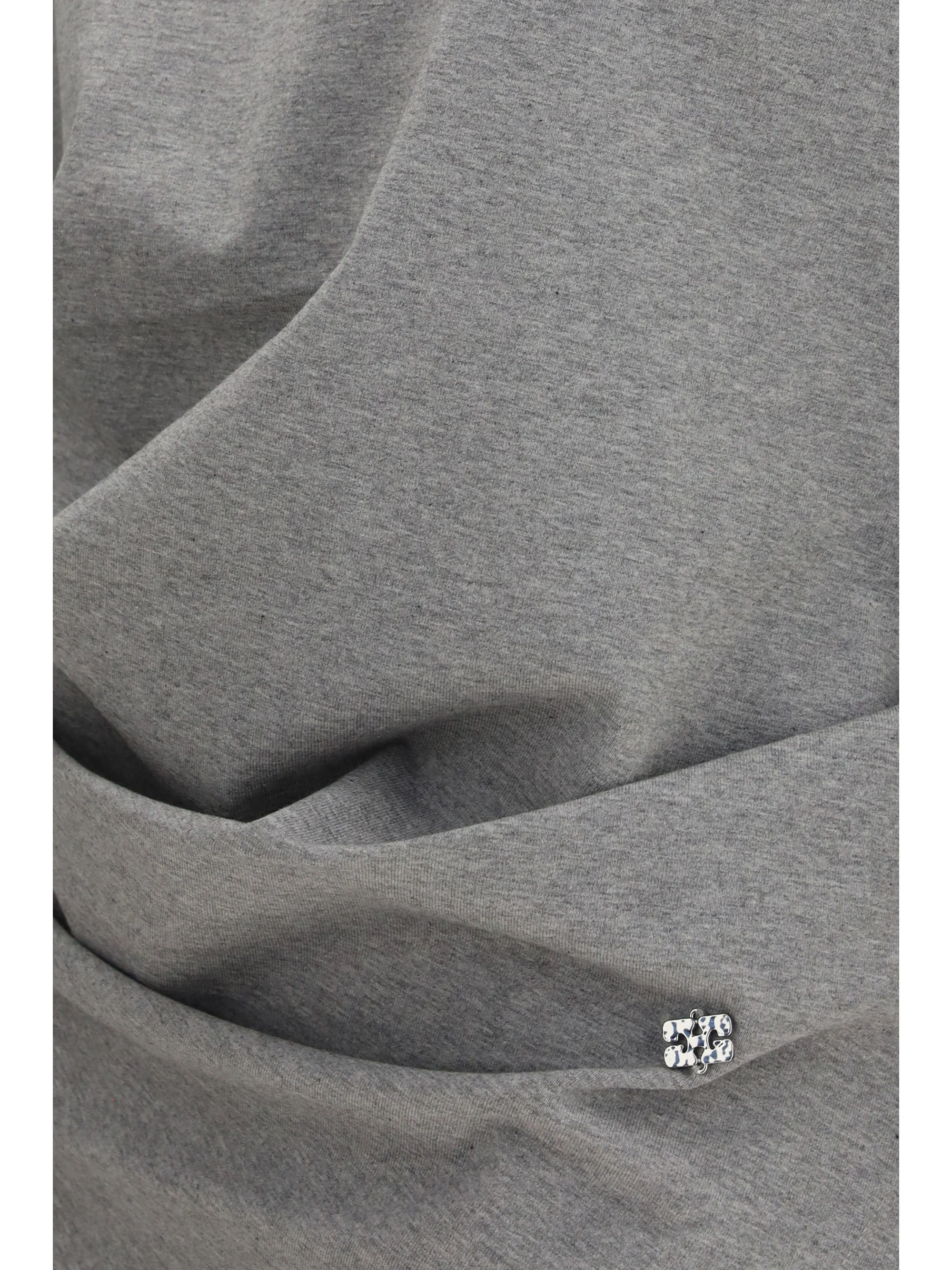 asymmetric draped stretch cotton top