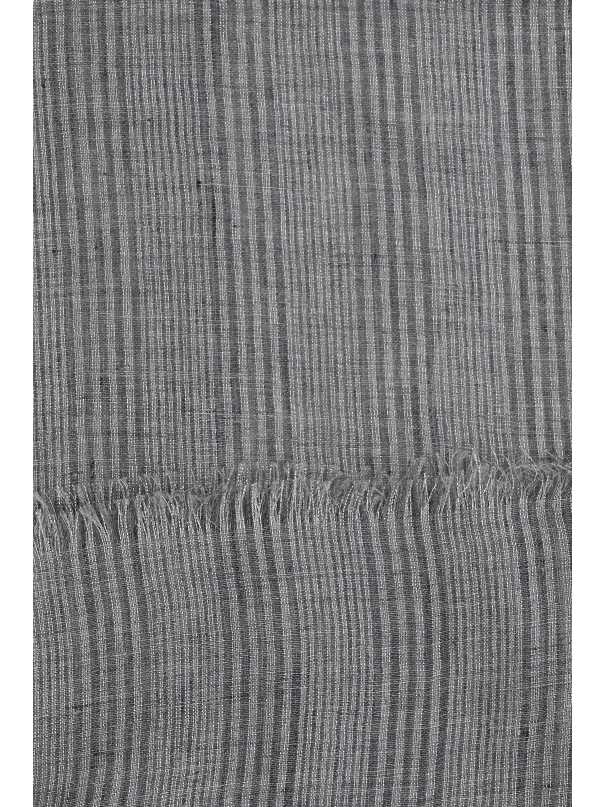 linen scarf with lurex details