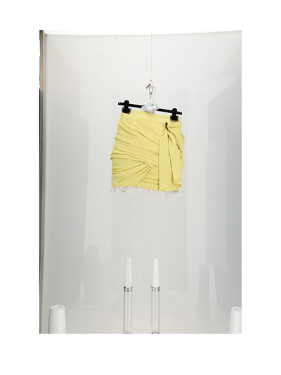 draped mini skirt