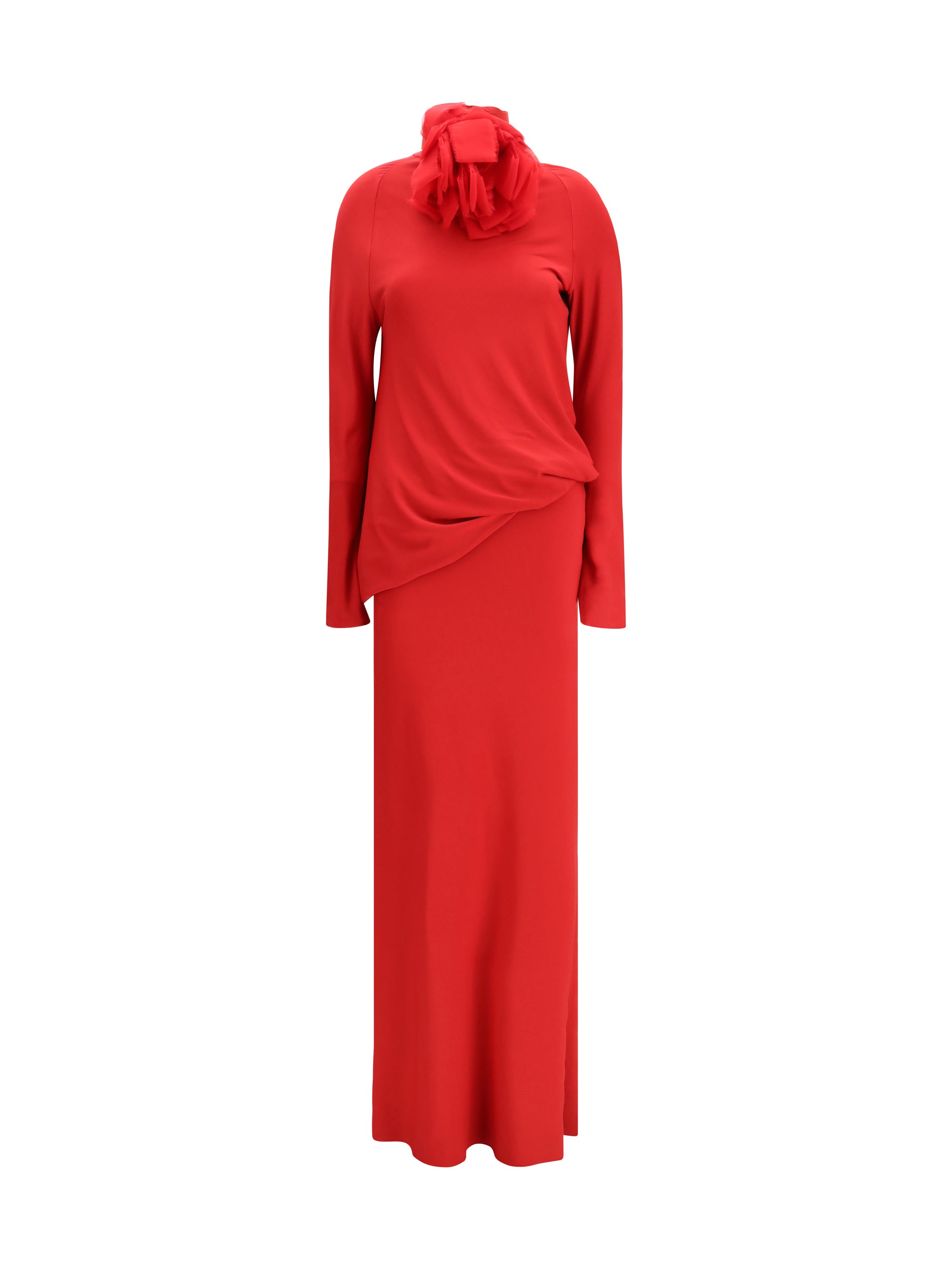 MAGDA BUTRYM 36 long open-back dress with high neck