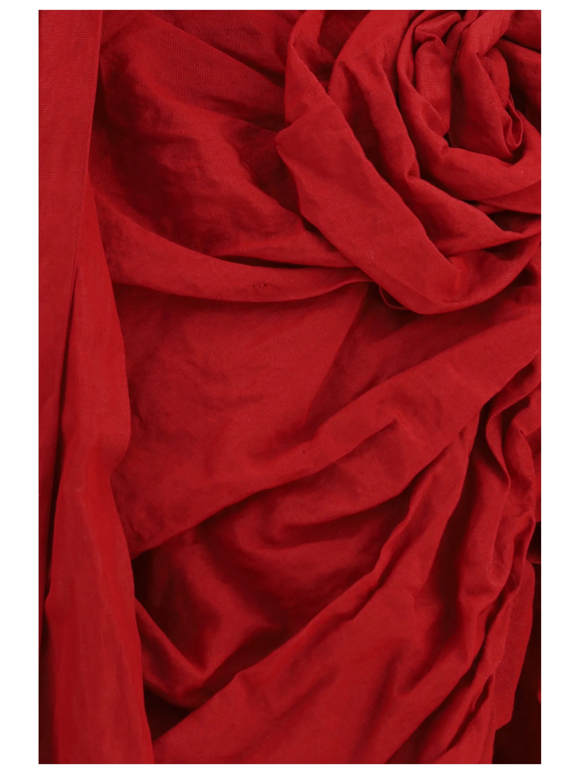 draped shawl-collar midi dress