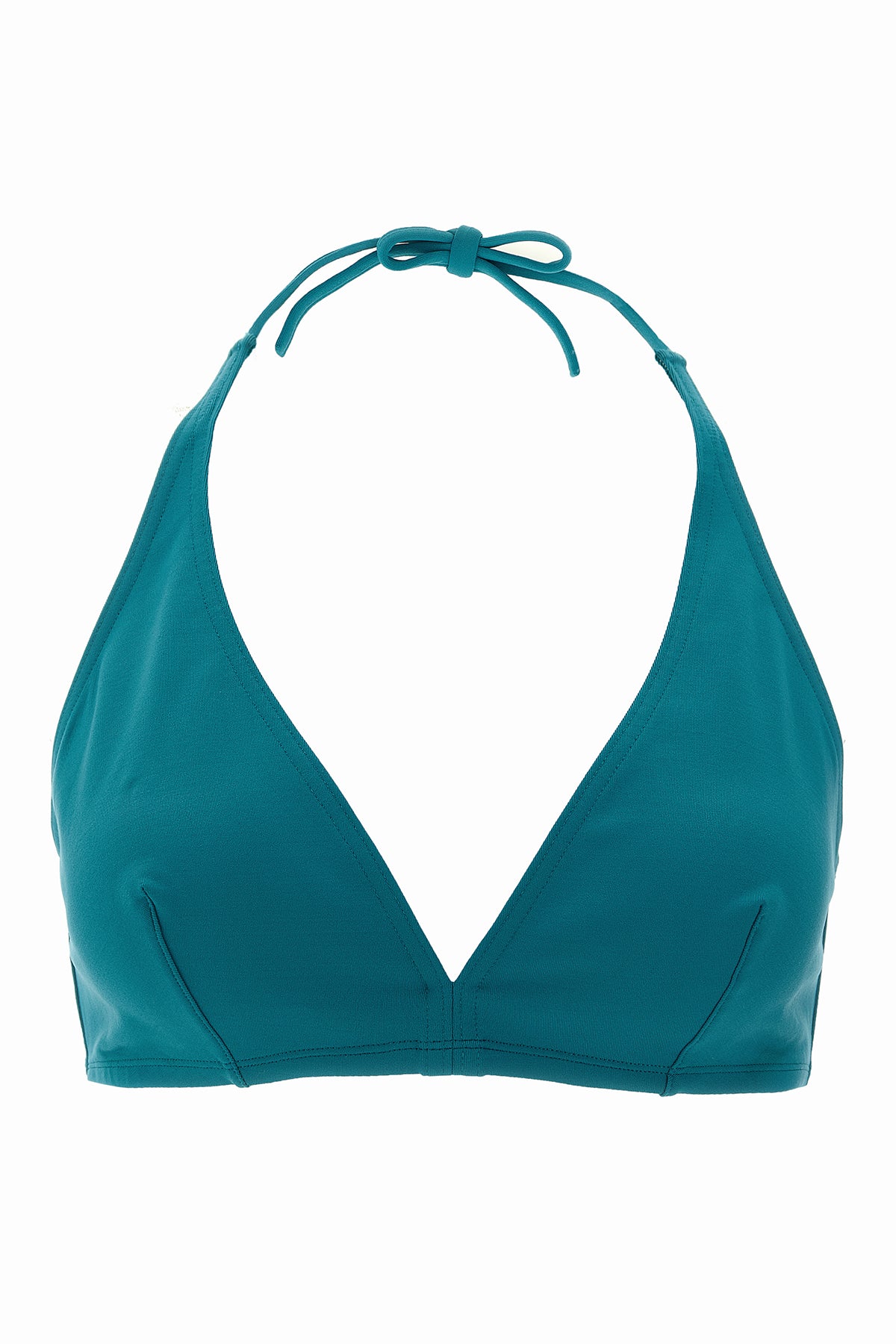 gang duni triangle bikini top in peau douce* fabric