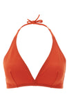 gang duni triangle bikini top in peau douce* fabric