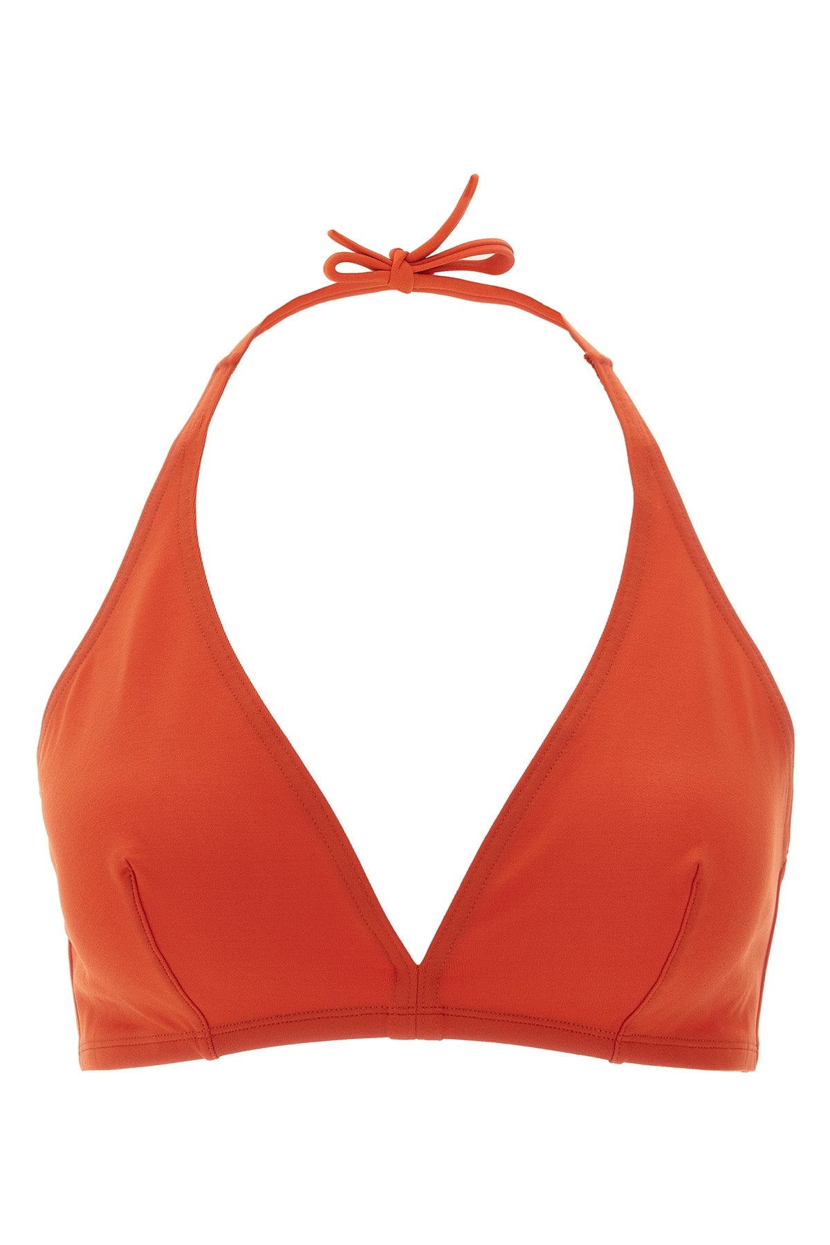 gang duni triangle bikini top in peau douce* fabric