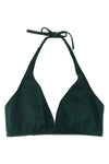 gang triangle bikini top in peau douce* fabric