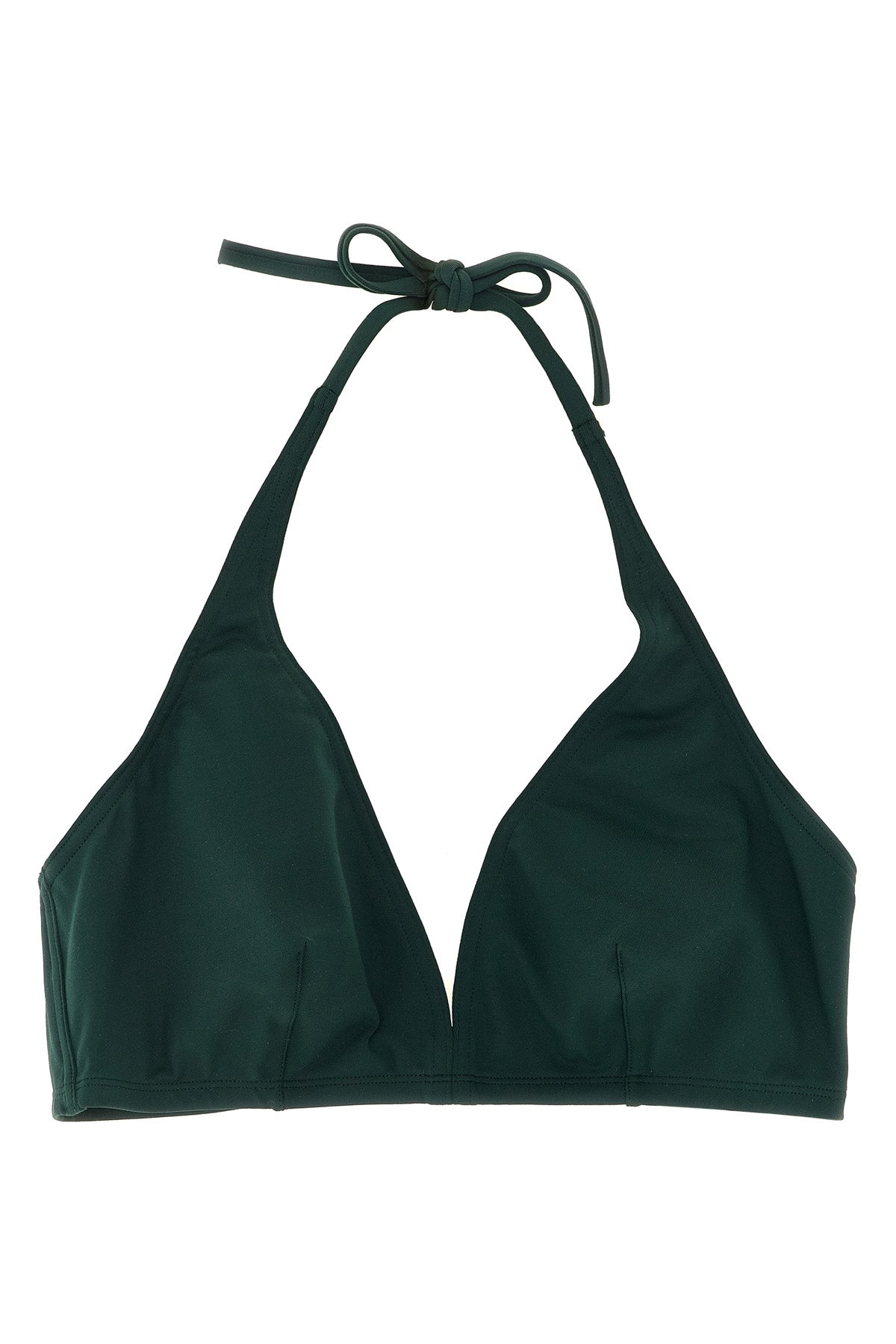 gang triangle bikini top in peau douce* fabric