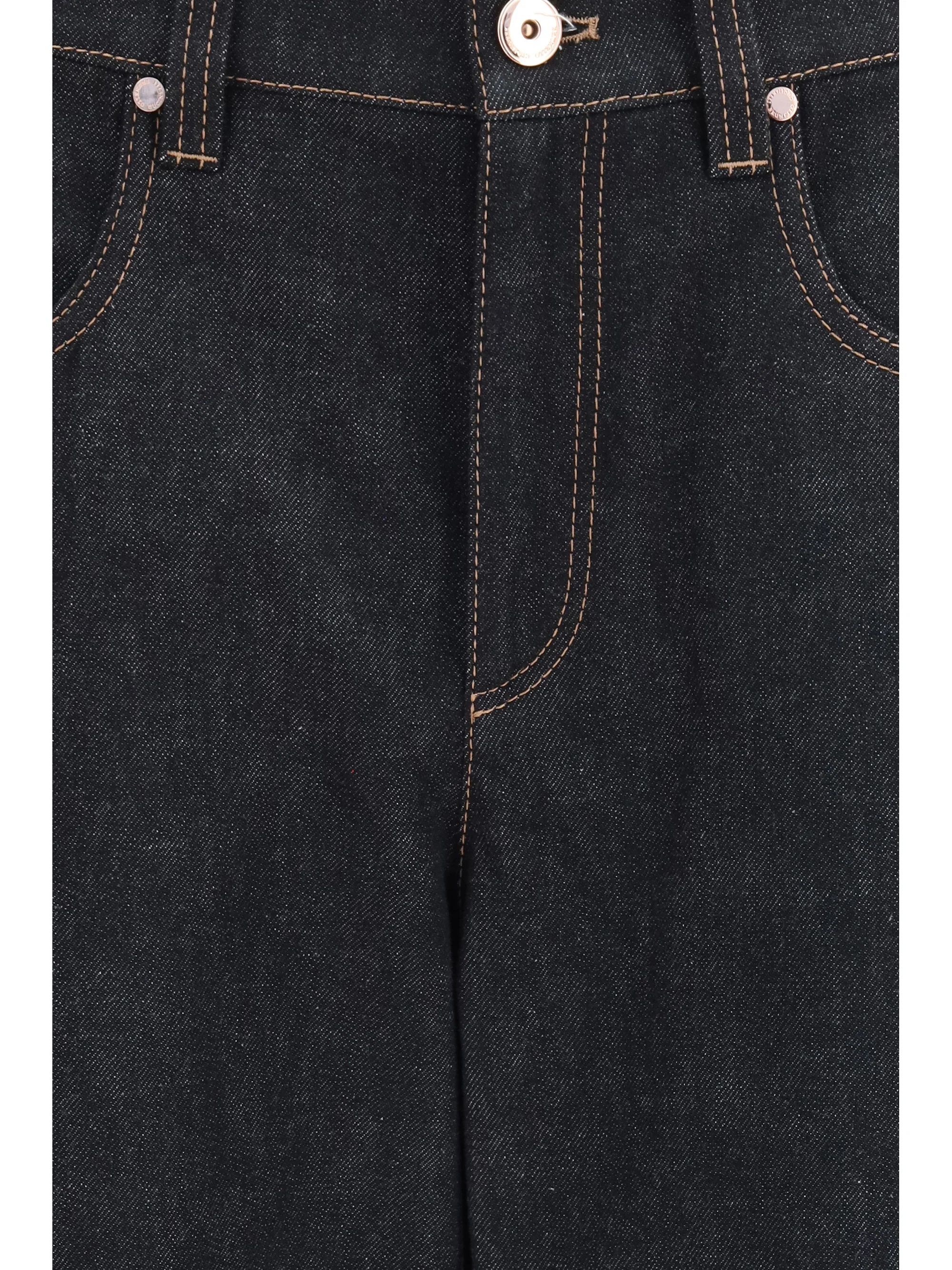 straight-leg denim jeans