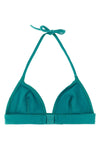 bord triangle bikini top in peau douce* fabric