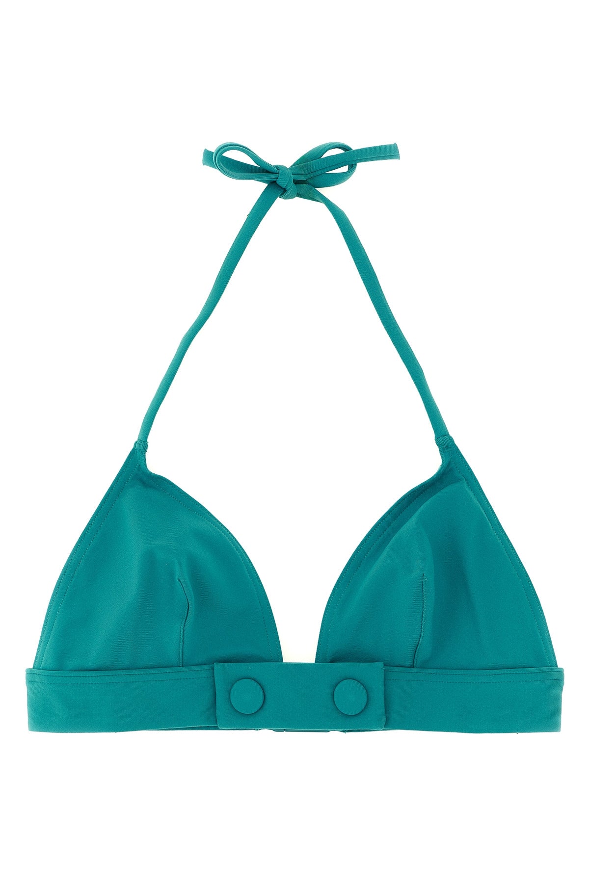 bord triangle bikini top in peau douce* fabric