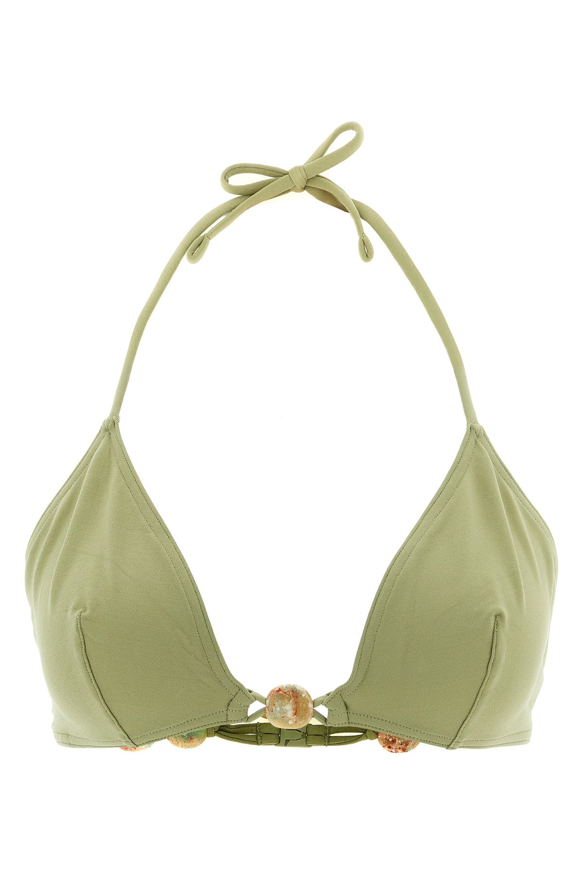 alva triangle bikini top in peau douce* fabric