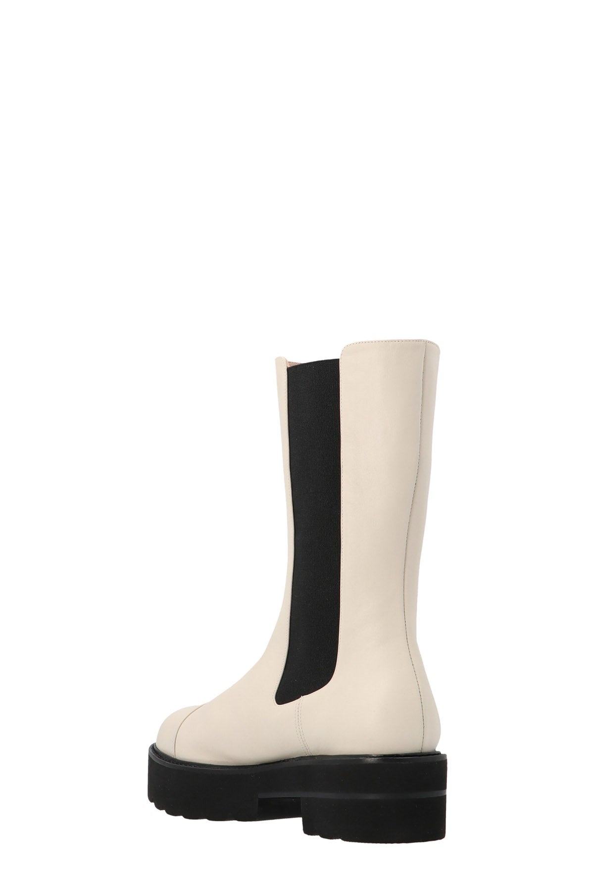 stuart weitzman presley chiffon leather chelsea boots