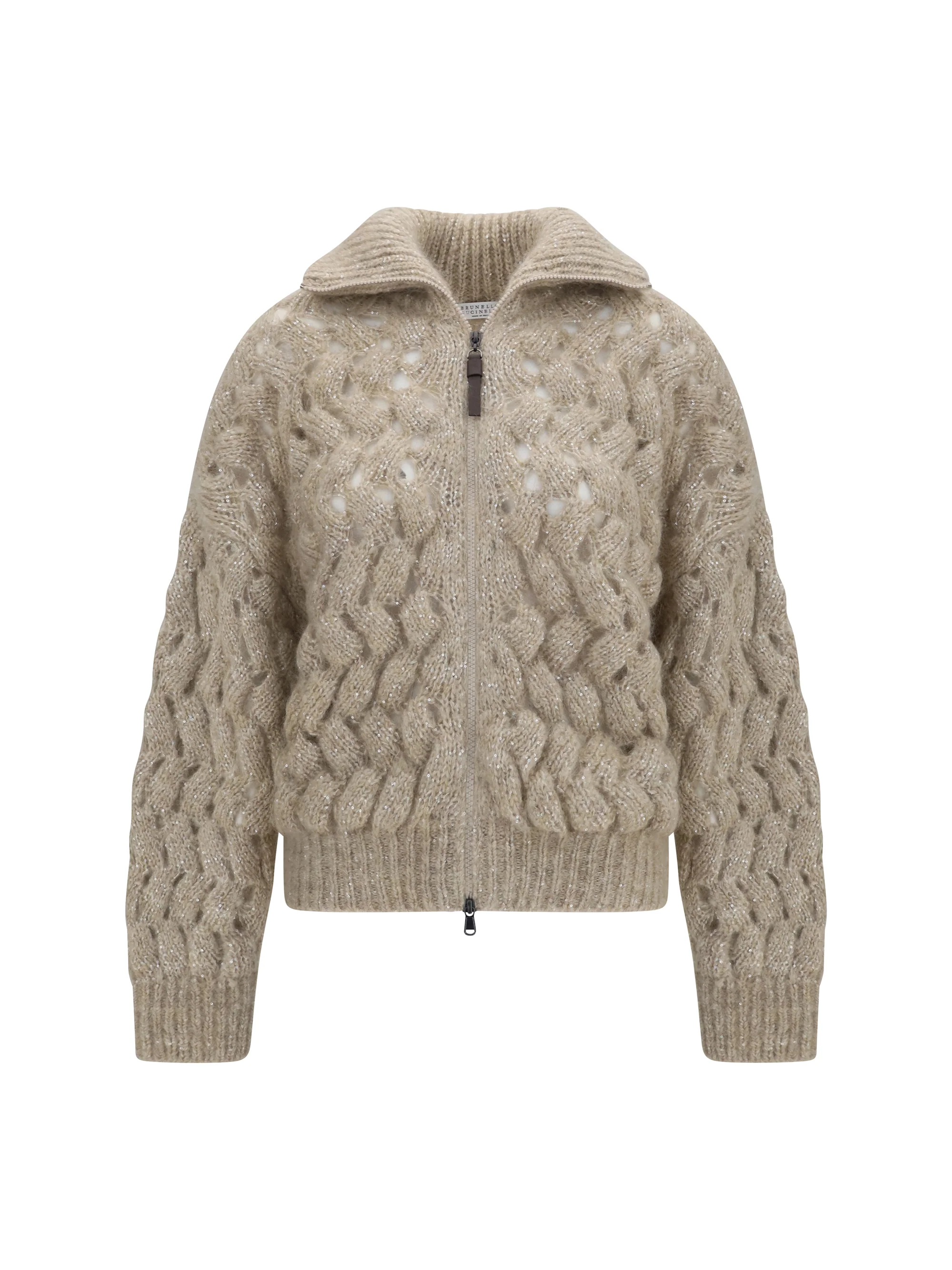 mohair and wool blend cardigan