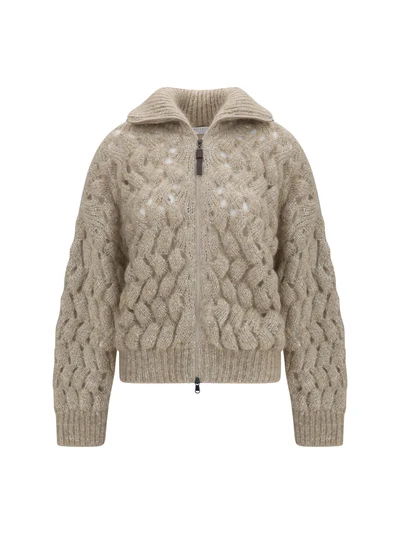 mohair and wool blend cardigan