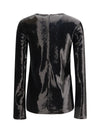 long-sleeved sequin top