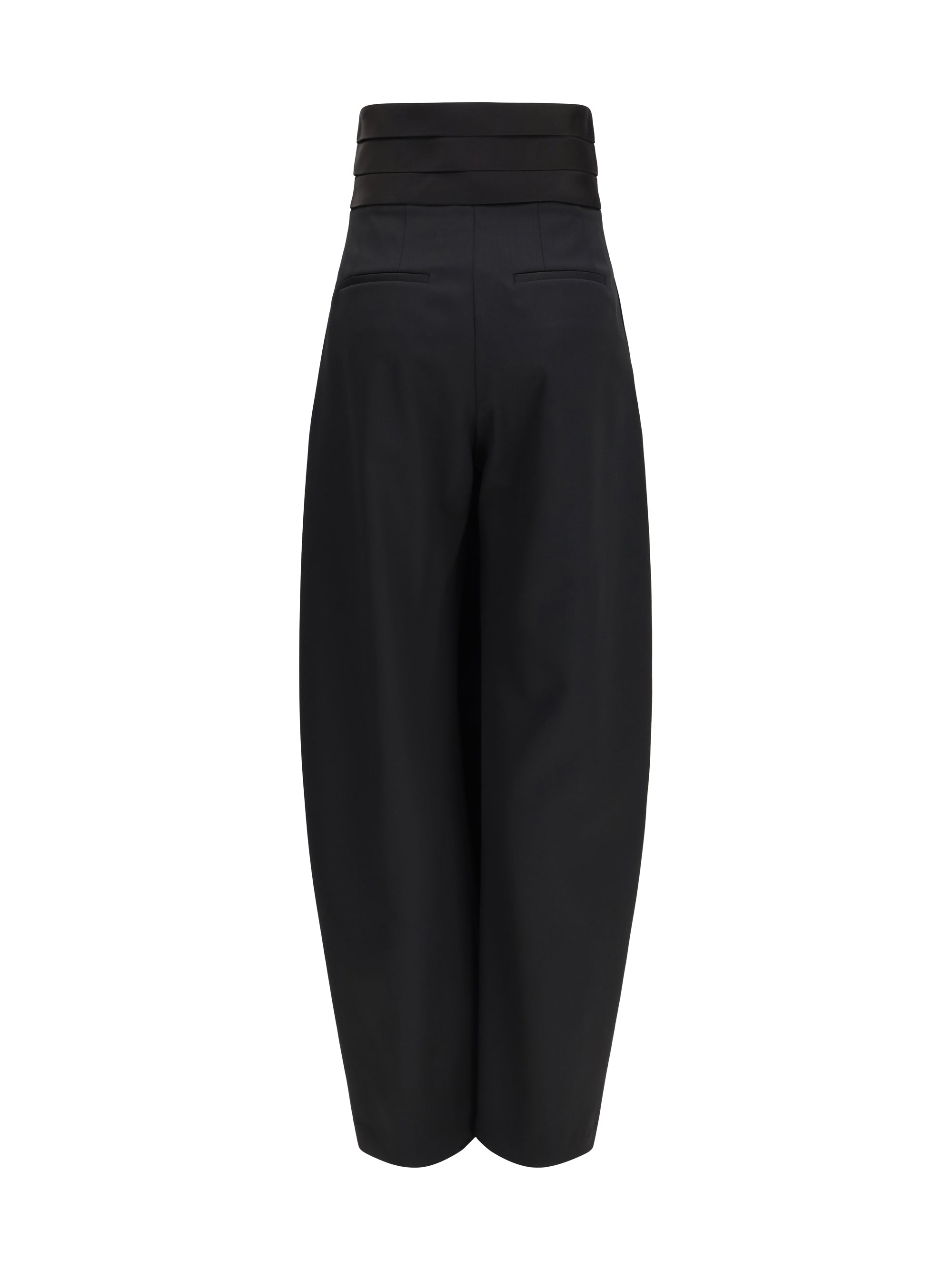rounded tuxedo wool pants