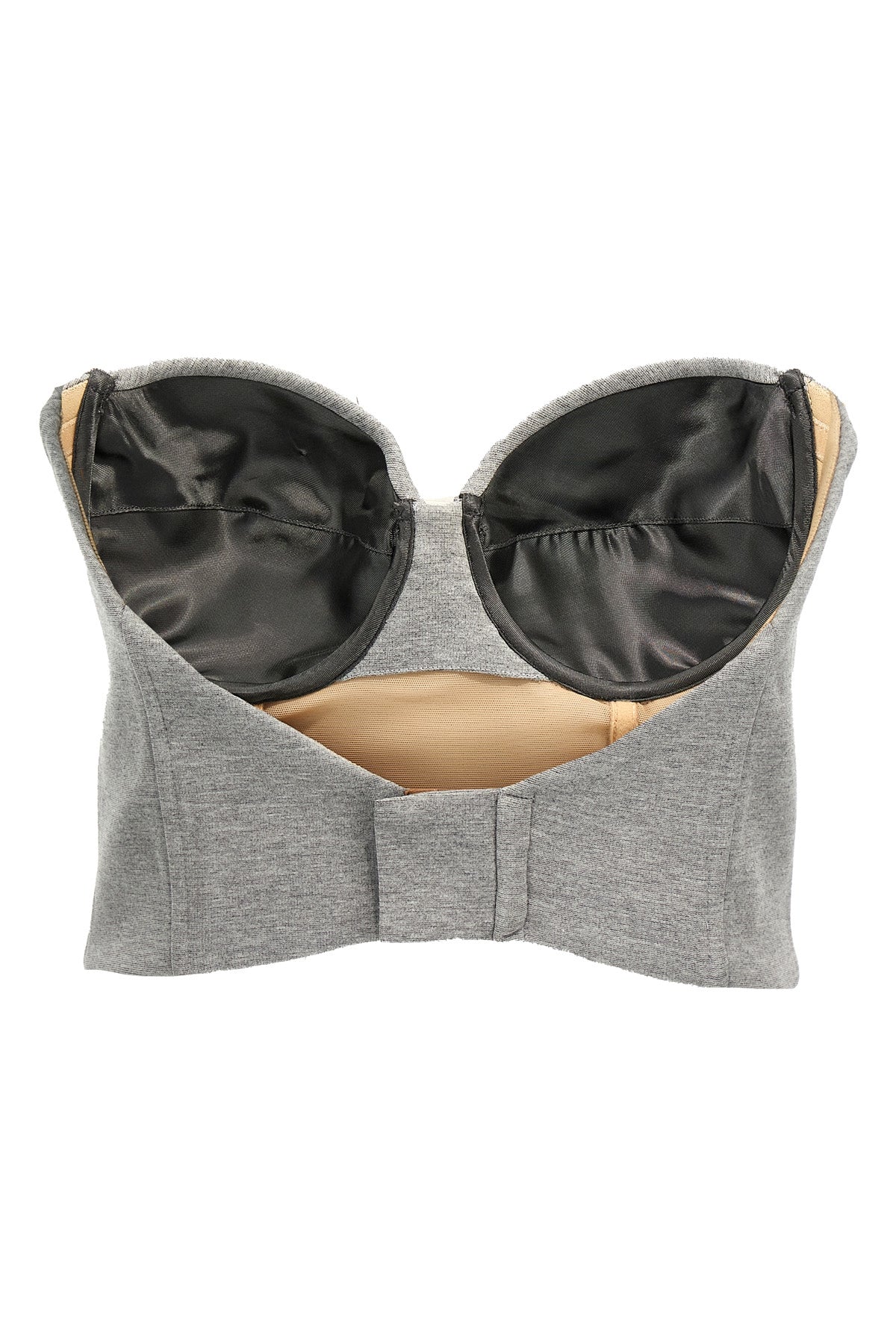 viscose blend cropped bustier top