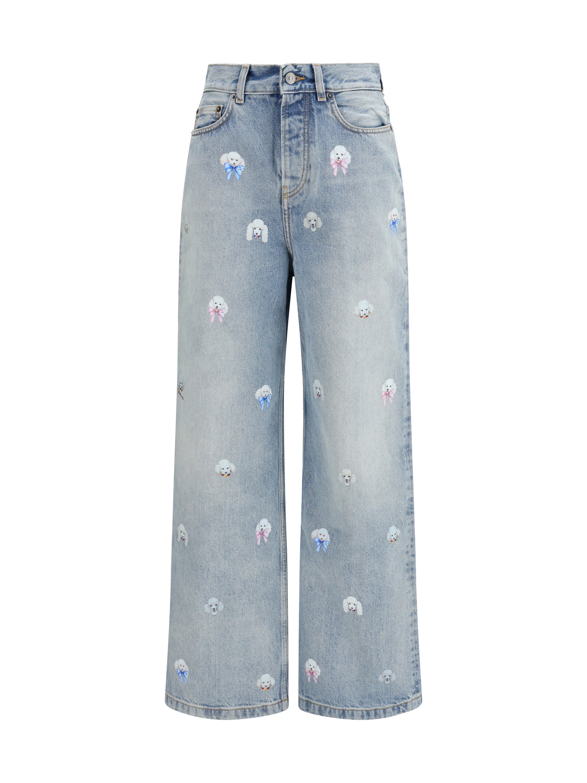 FIORUCCI 27 poodle-print baggy jeans