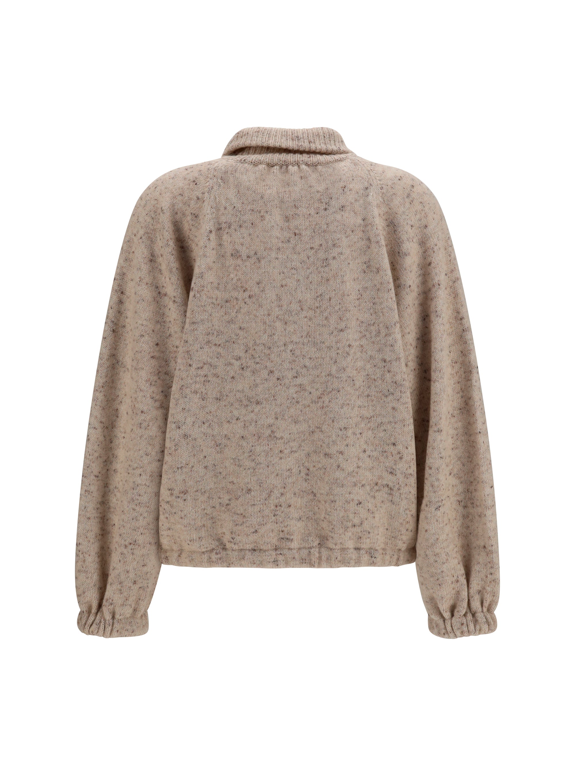 oversized bouclé yarn bomber jacket with lurex