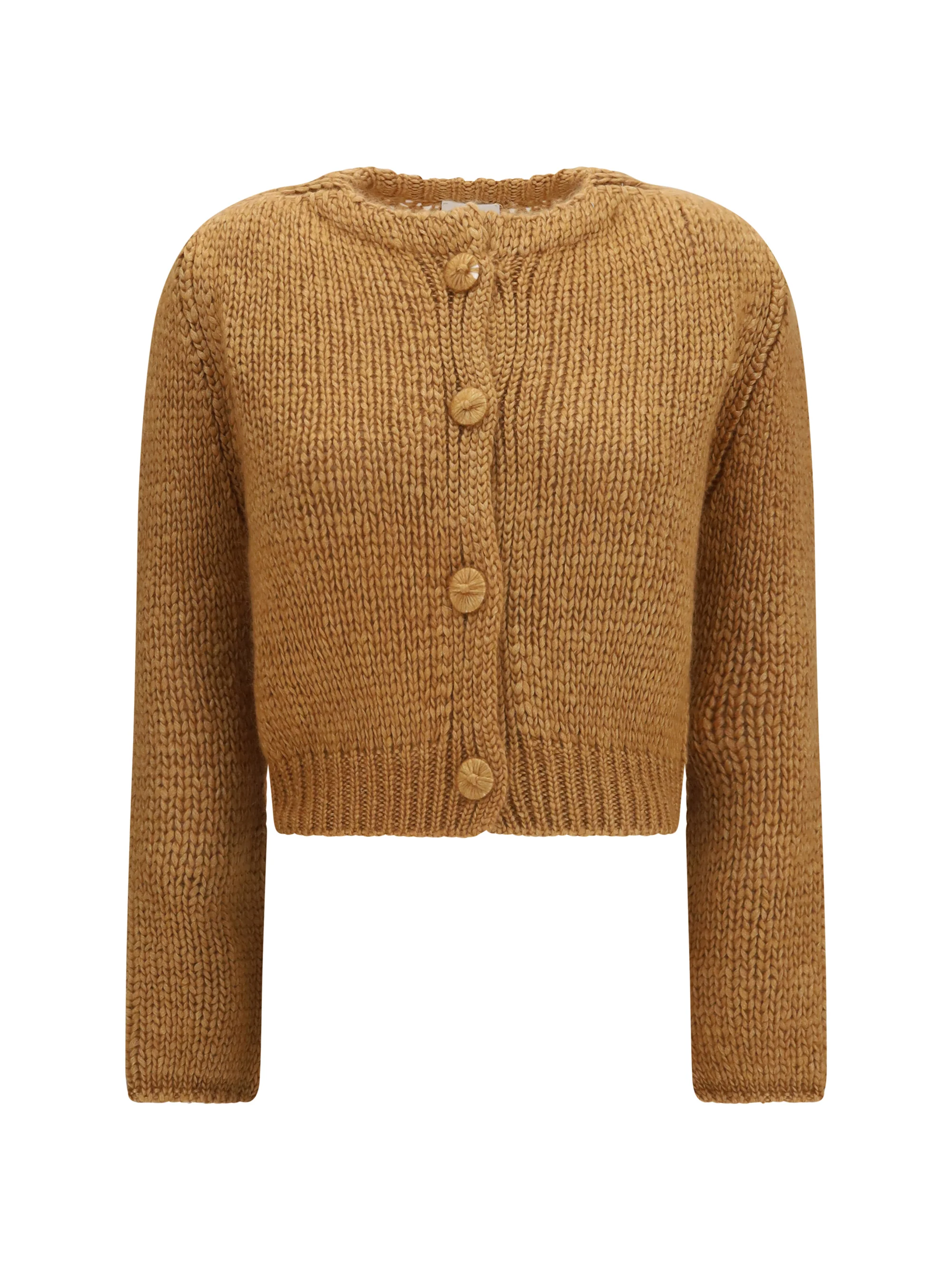 chunky knit cardigan with buttons