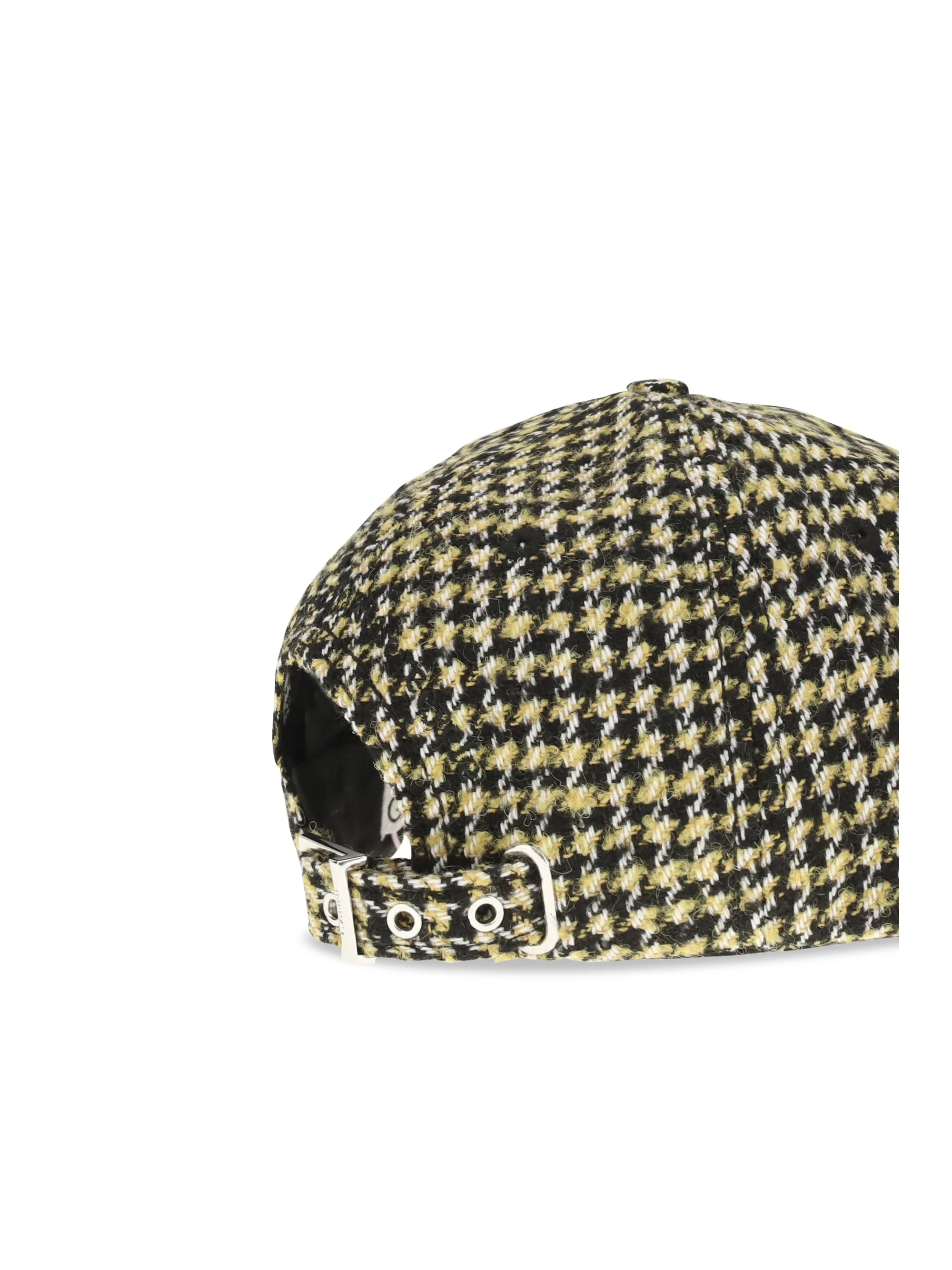 woollen check cap