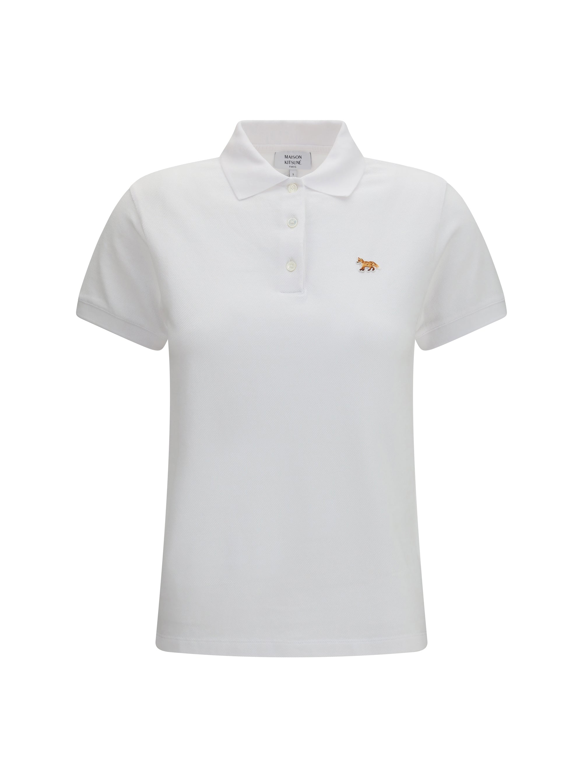 MAISON KITSUNÉ L fox embroidered polo shirt