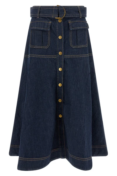 the zimmermann midi skirt redefines everyday elegance through a precise sartoria