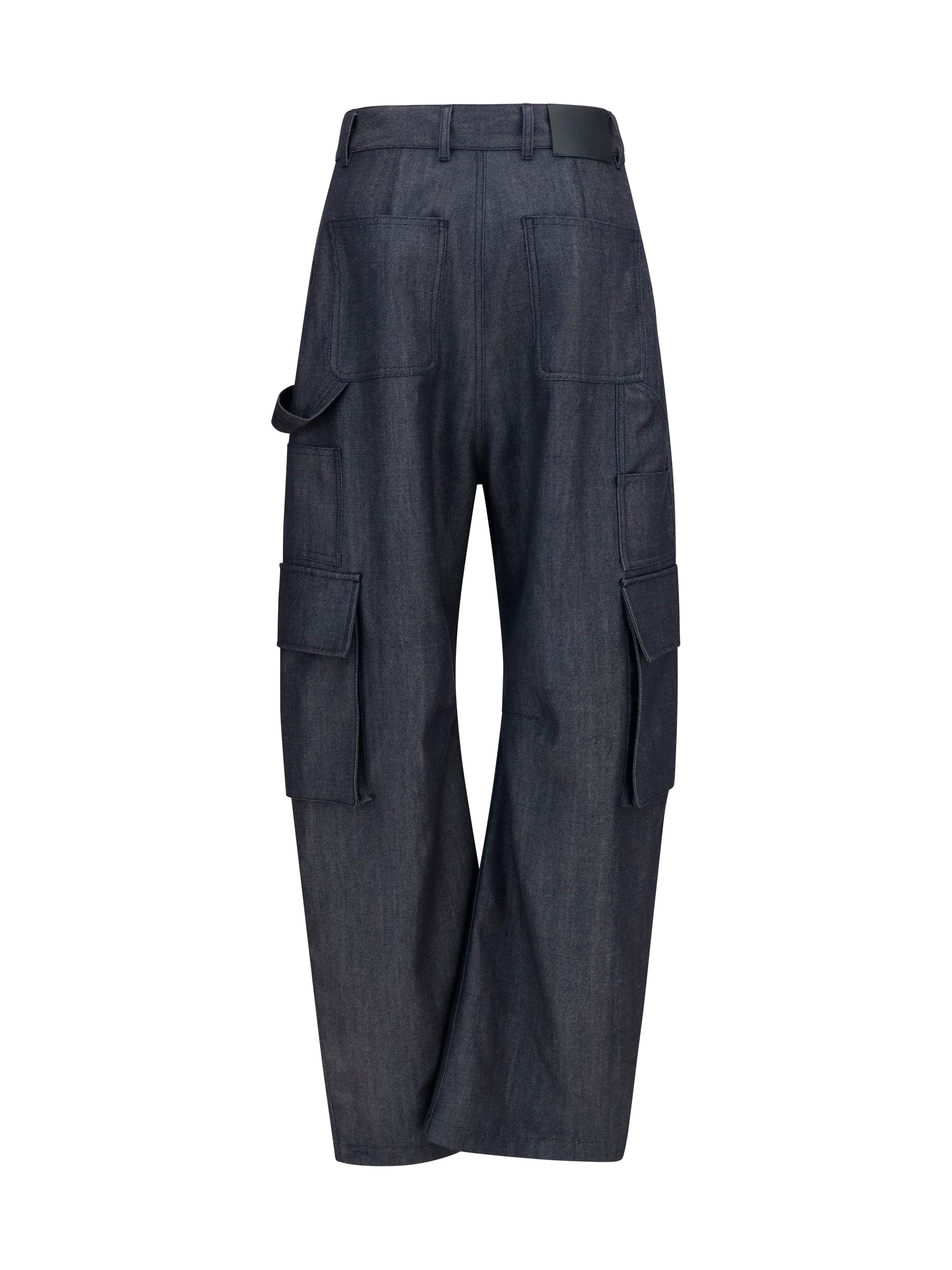 BALENCIAGA 36 denim print cargo pants 