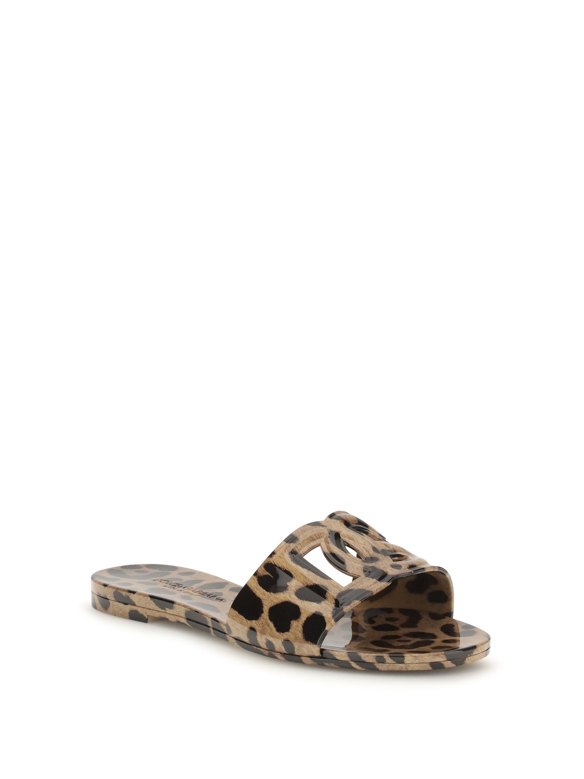 DOLCE amp; GABBANA 36 rubber sandals with leopard print