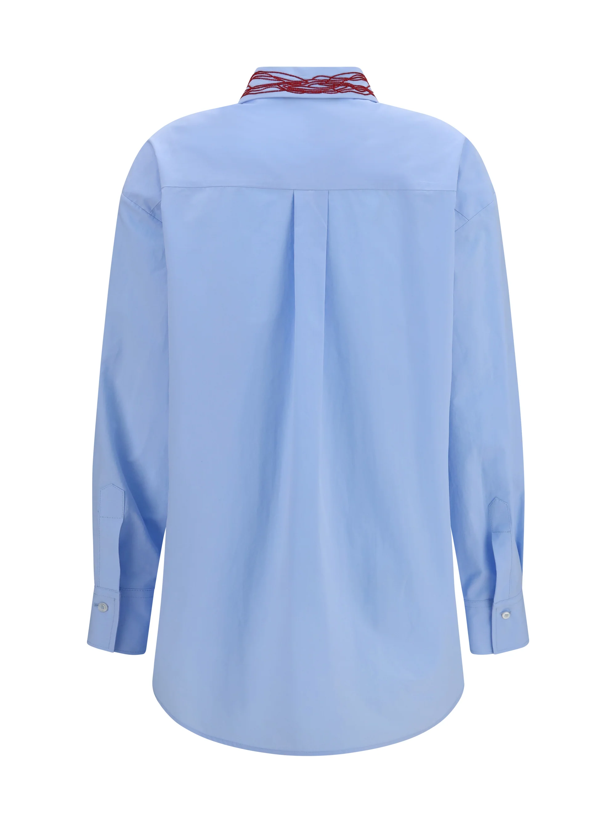 boyfriend poplin shirt with embellished collar