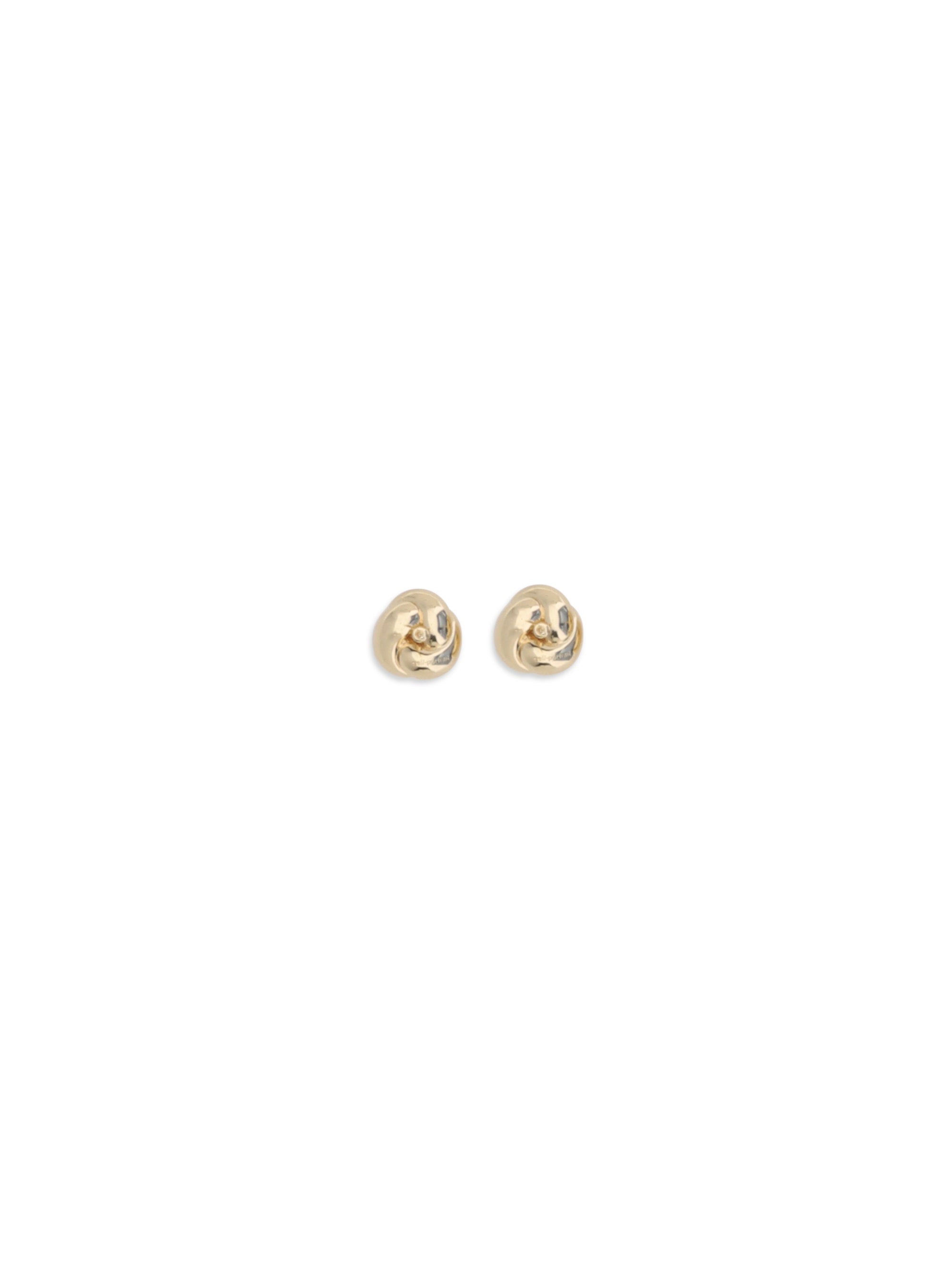 SELF-PORTRAIT OS small gold drop knot earrings 