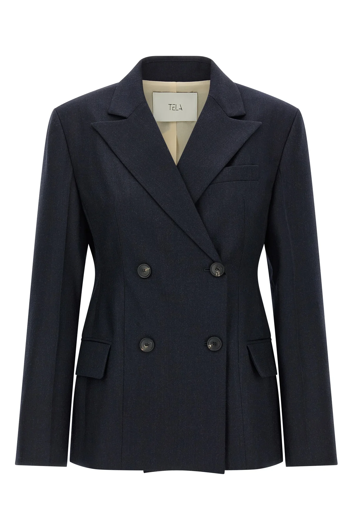 the tela florence blazer redefines the codes of contemporary tailoring through