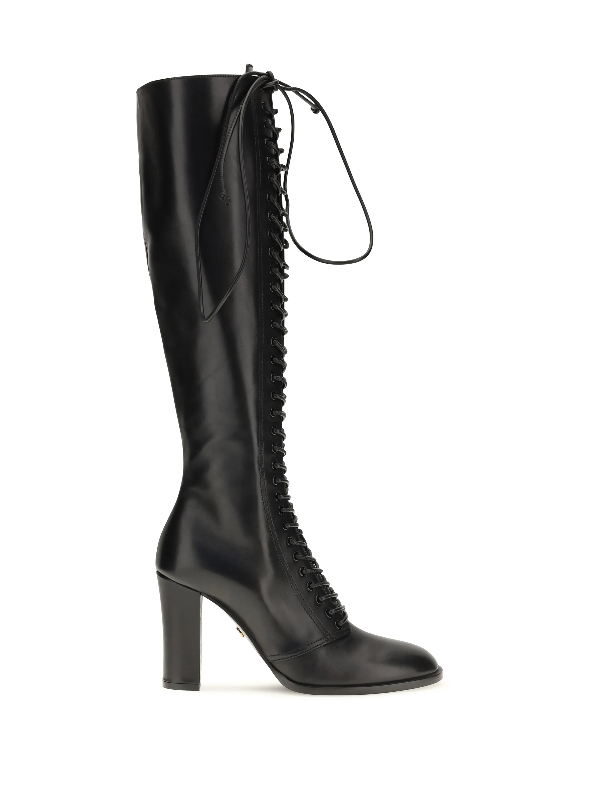 DOLCE amp; GABBANA 37 lace-up knee-high boots
