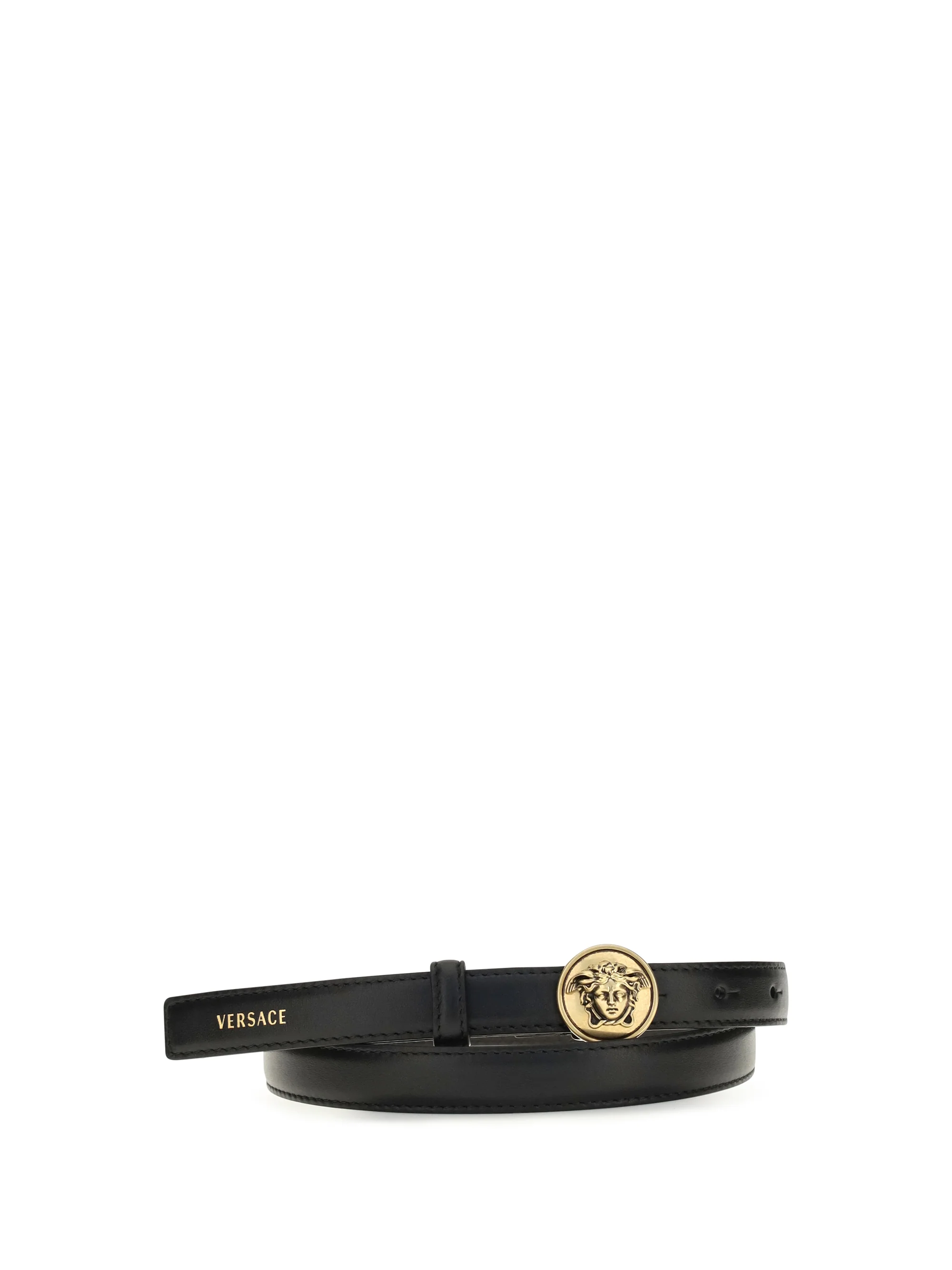 VERSACE 80 logo leather belt