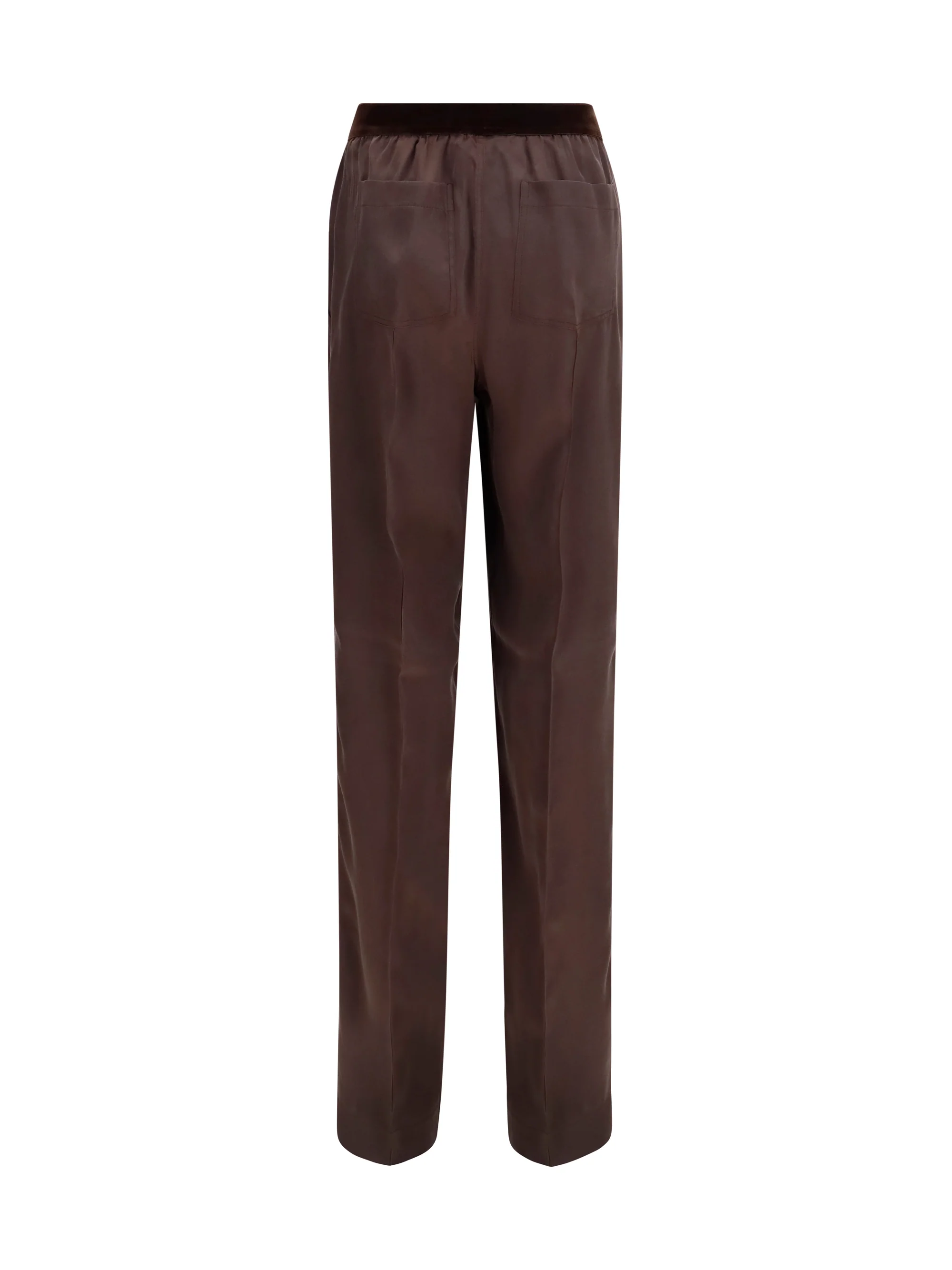 stretch silk satin pants