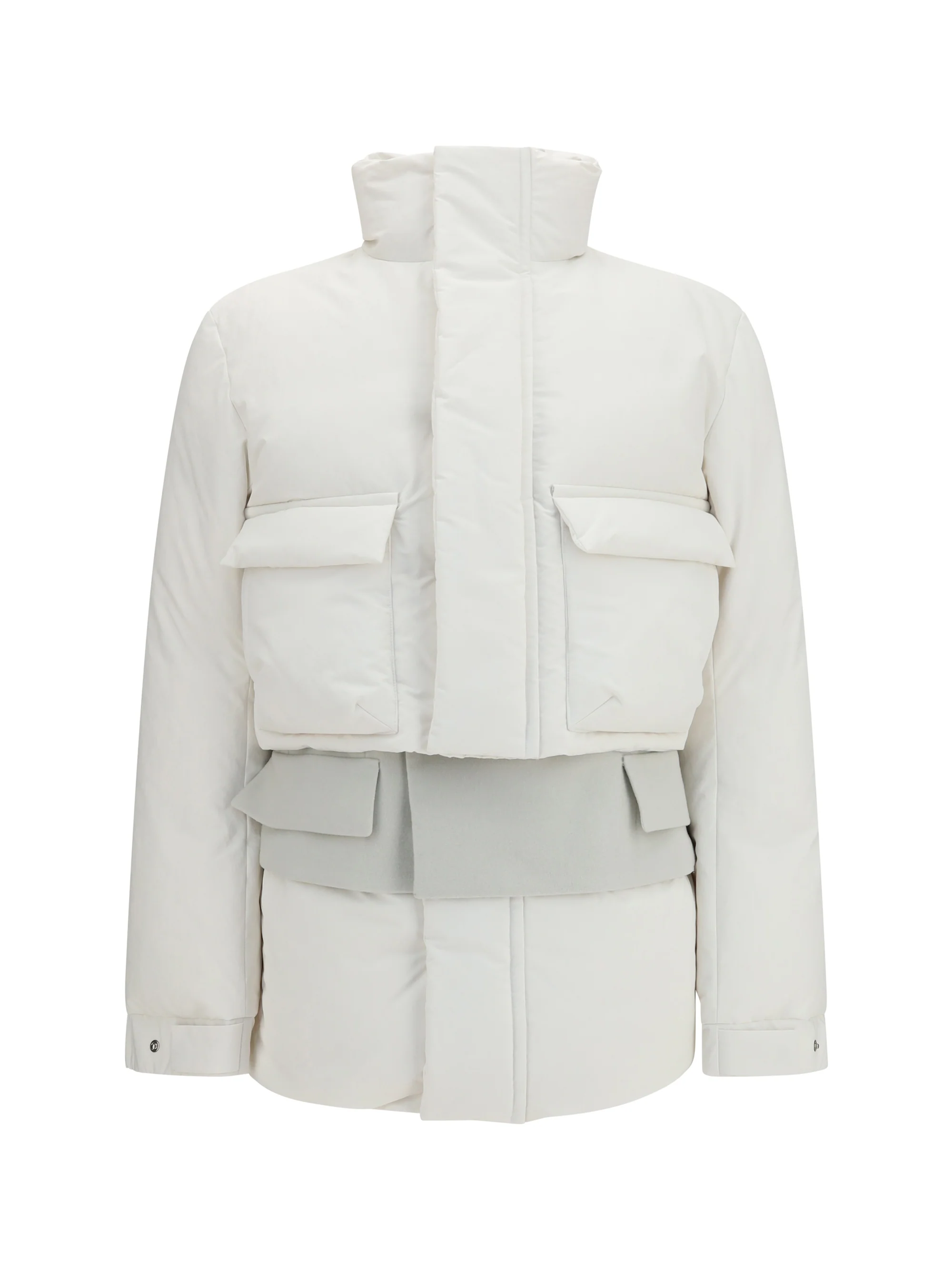 SACAI 3 double padded jacket with zip closure